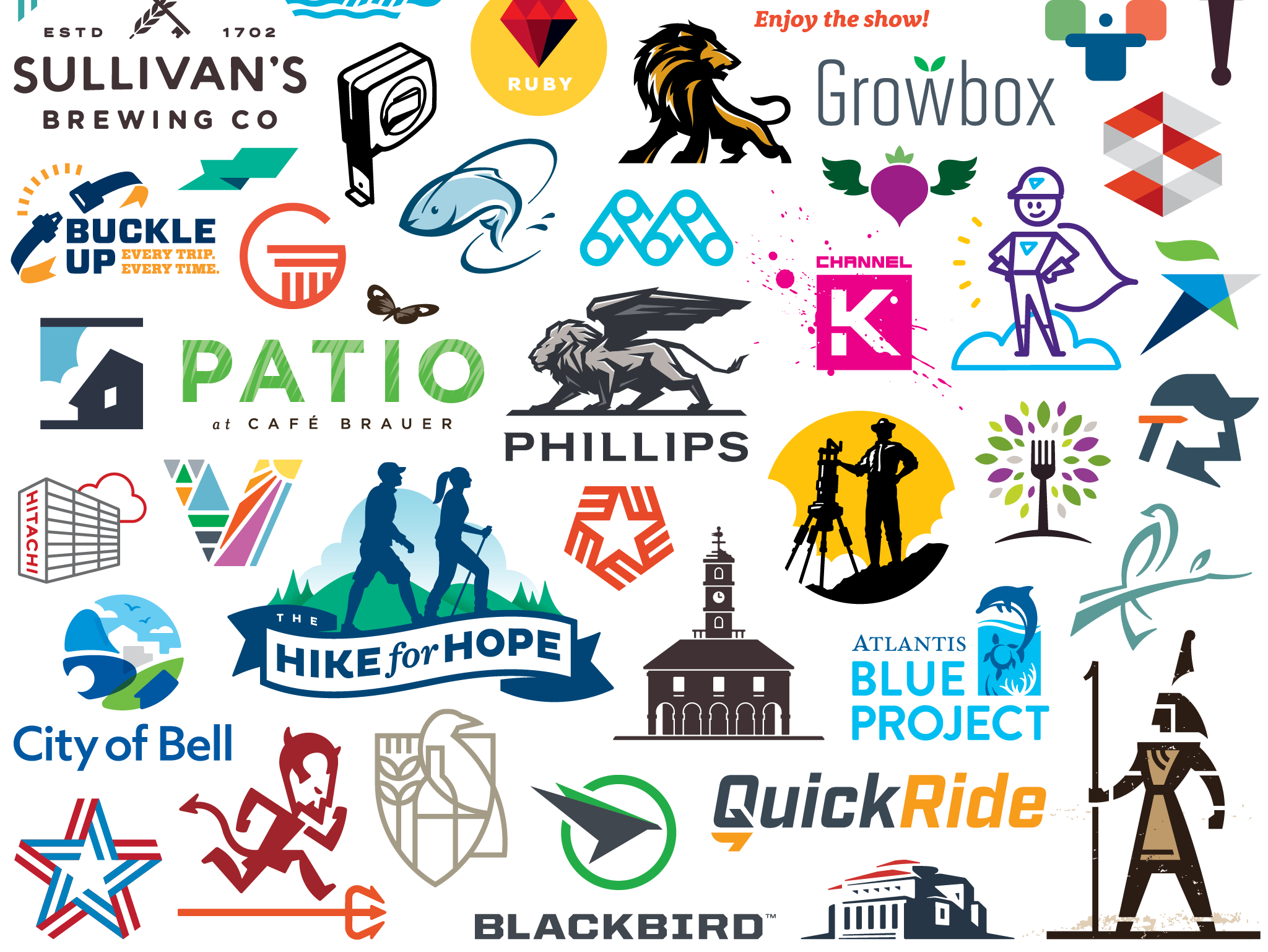 A range of logos I've developed over the years.
