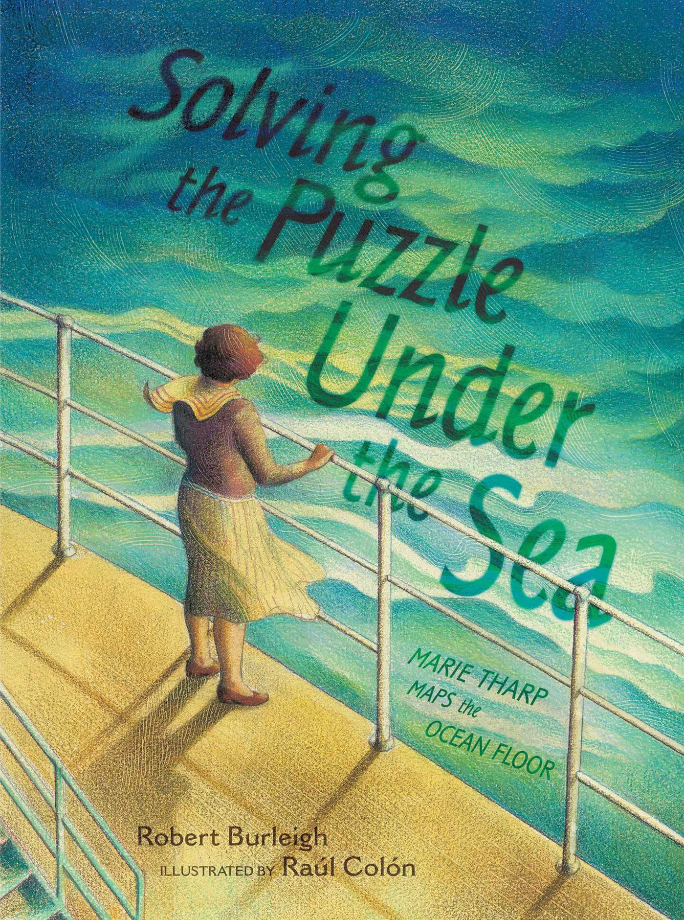 Illustration for a children's book about Marie Tharp, geologist and oceanographic cartographer who, in partnership with Bruce Heezen, created the first scientific map of the entire ocean floor.