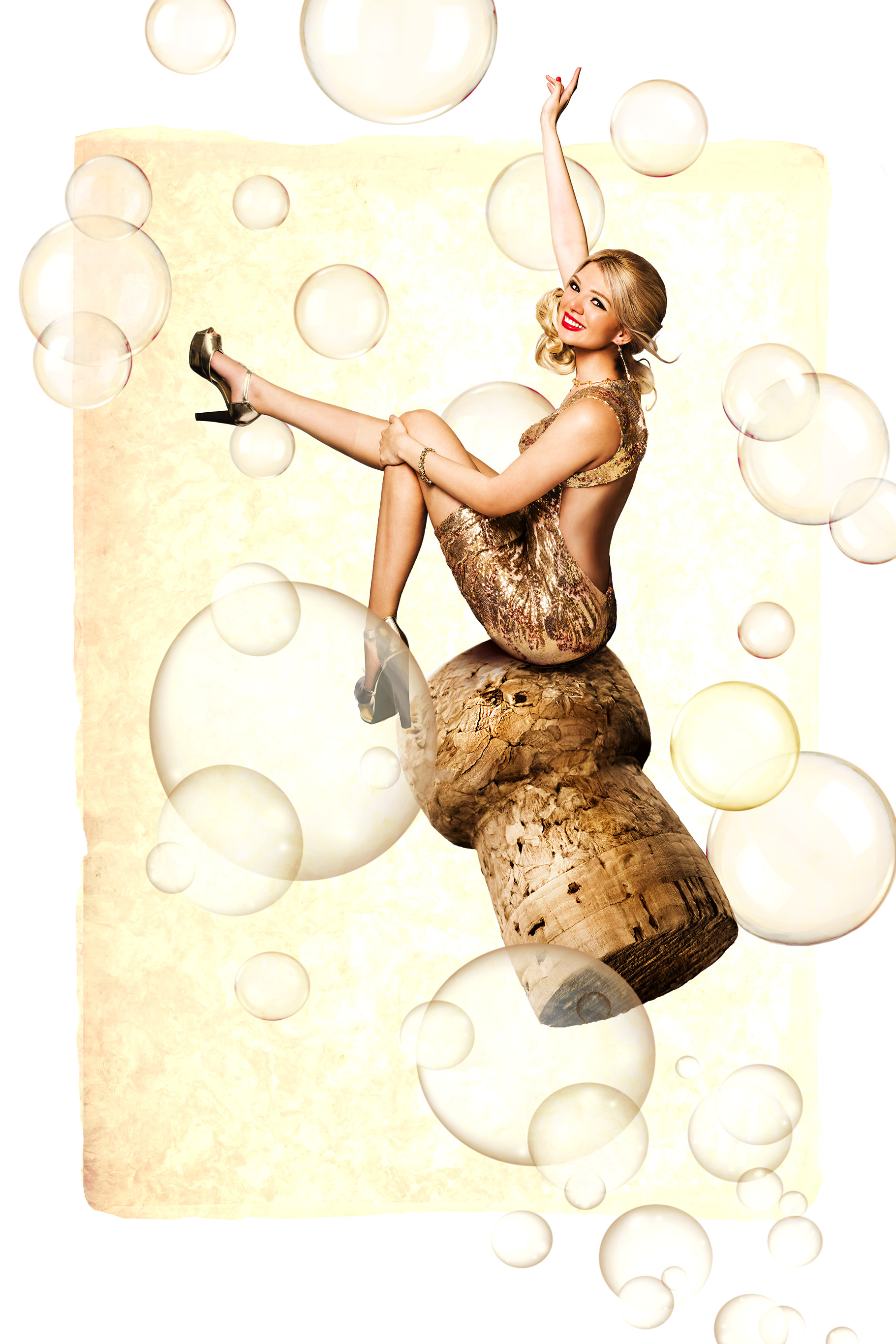 Poster for the Gold and White Ball at Gastrovino Festival 2017.