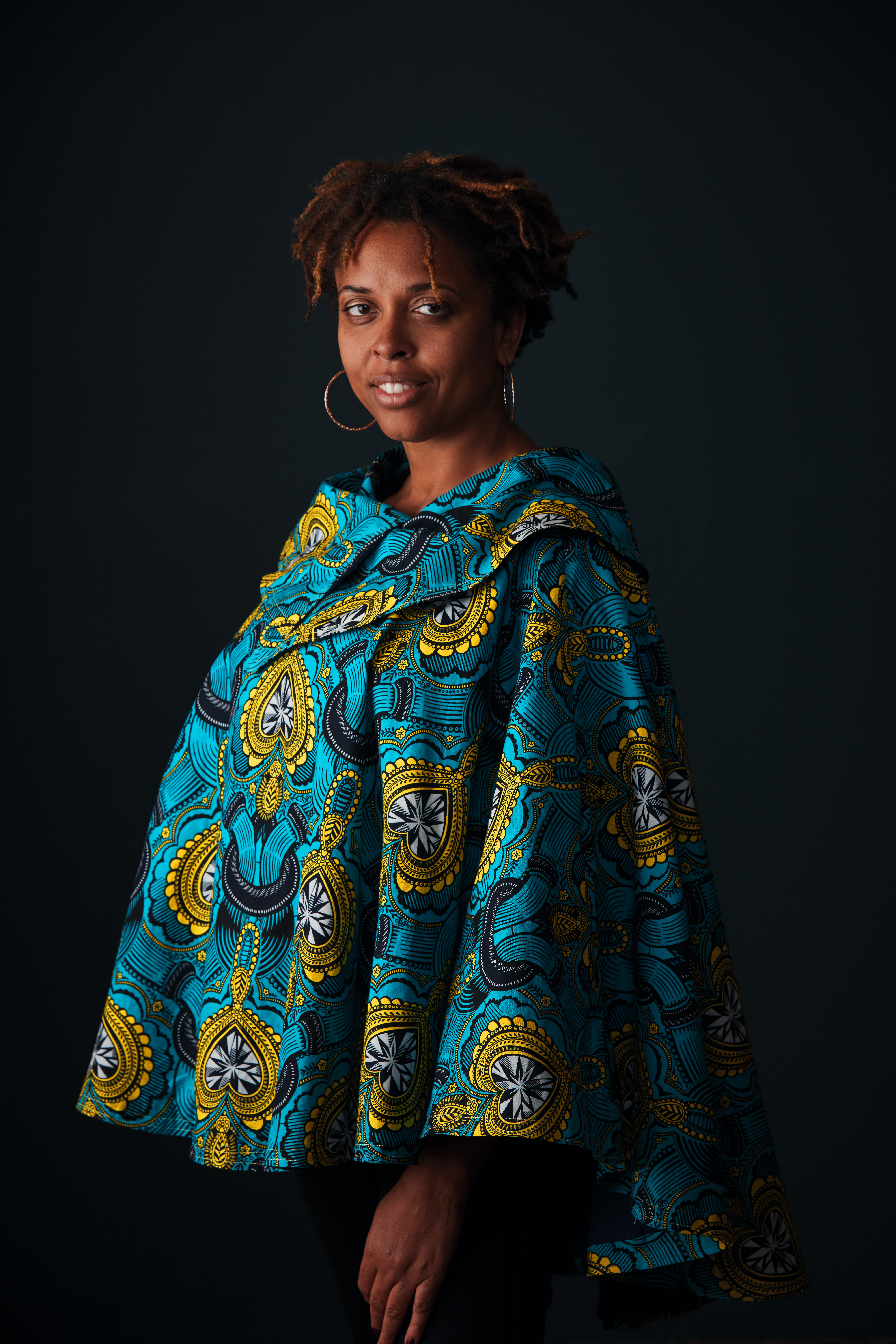Portrait of an Atlanta Artist shot in studio.