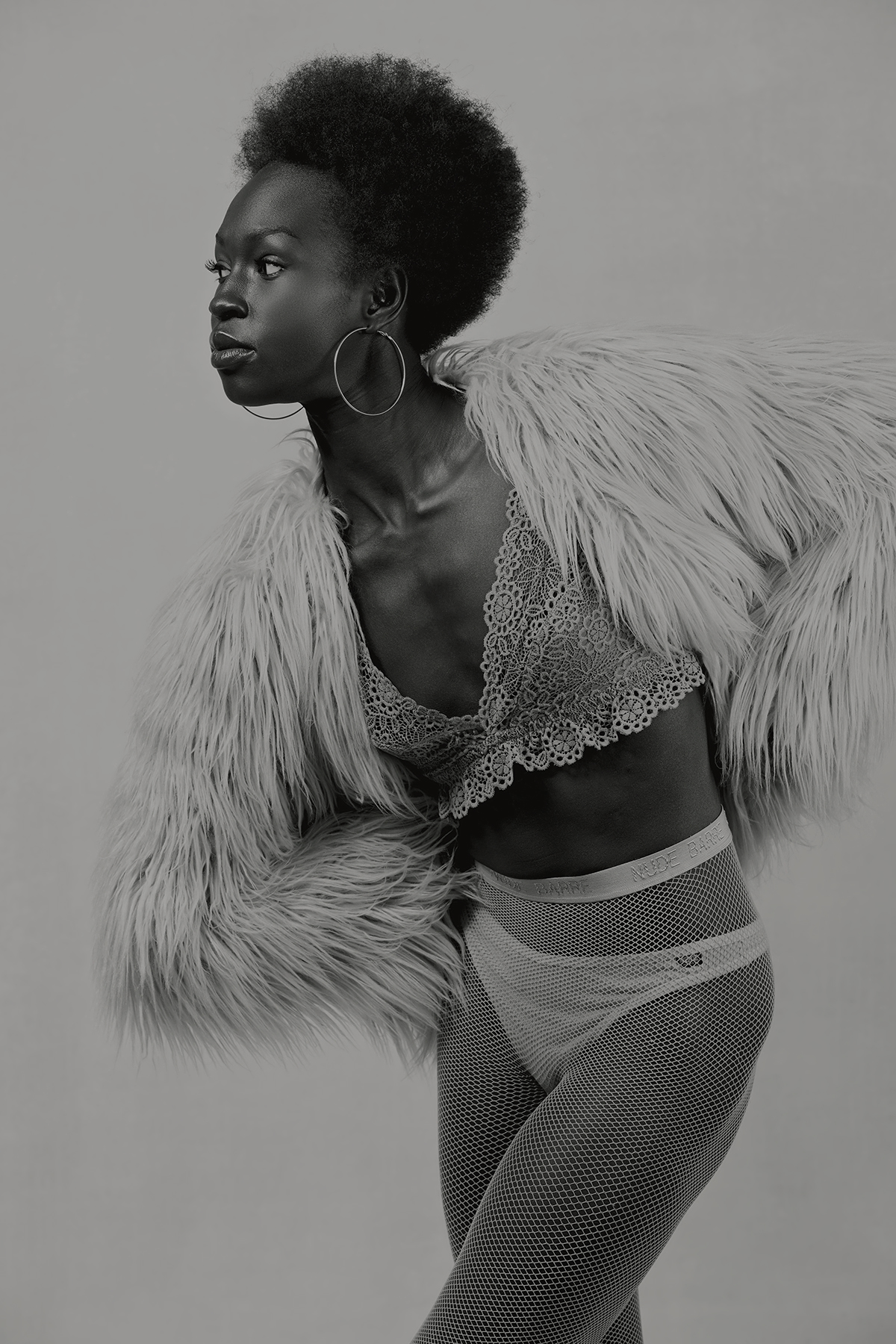 Editorial black & white model