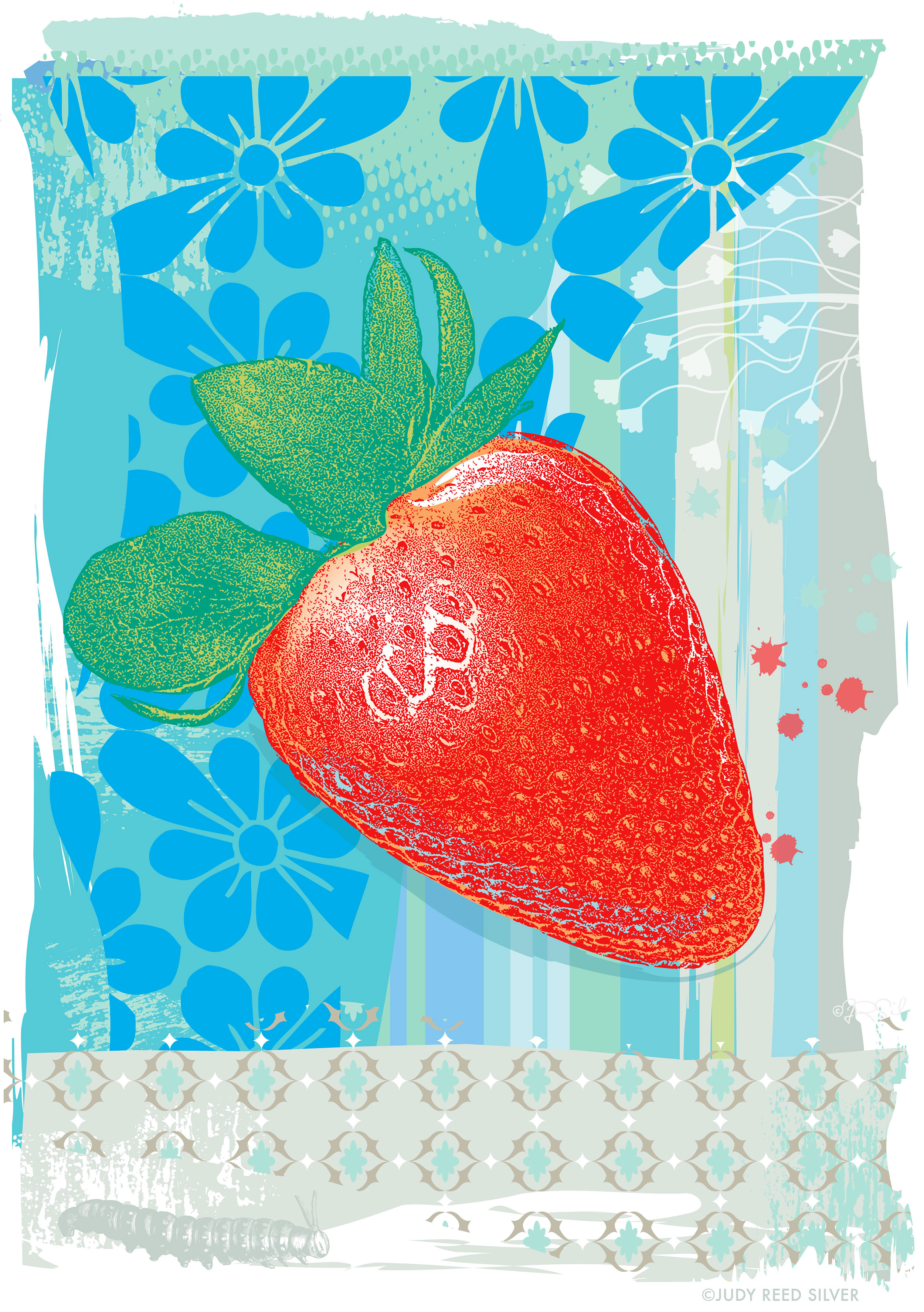 strawberry art