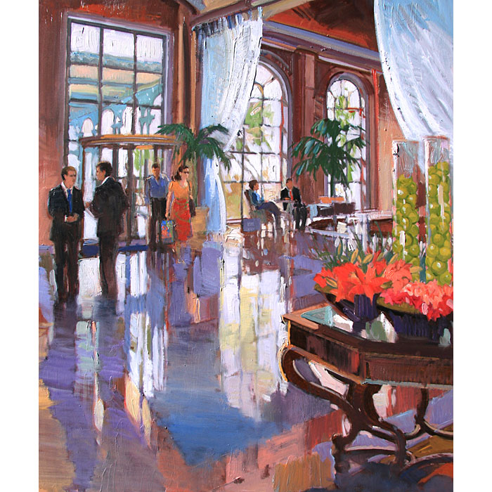 hotel lobby