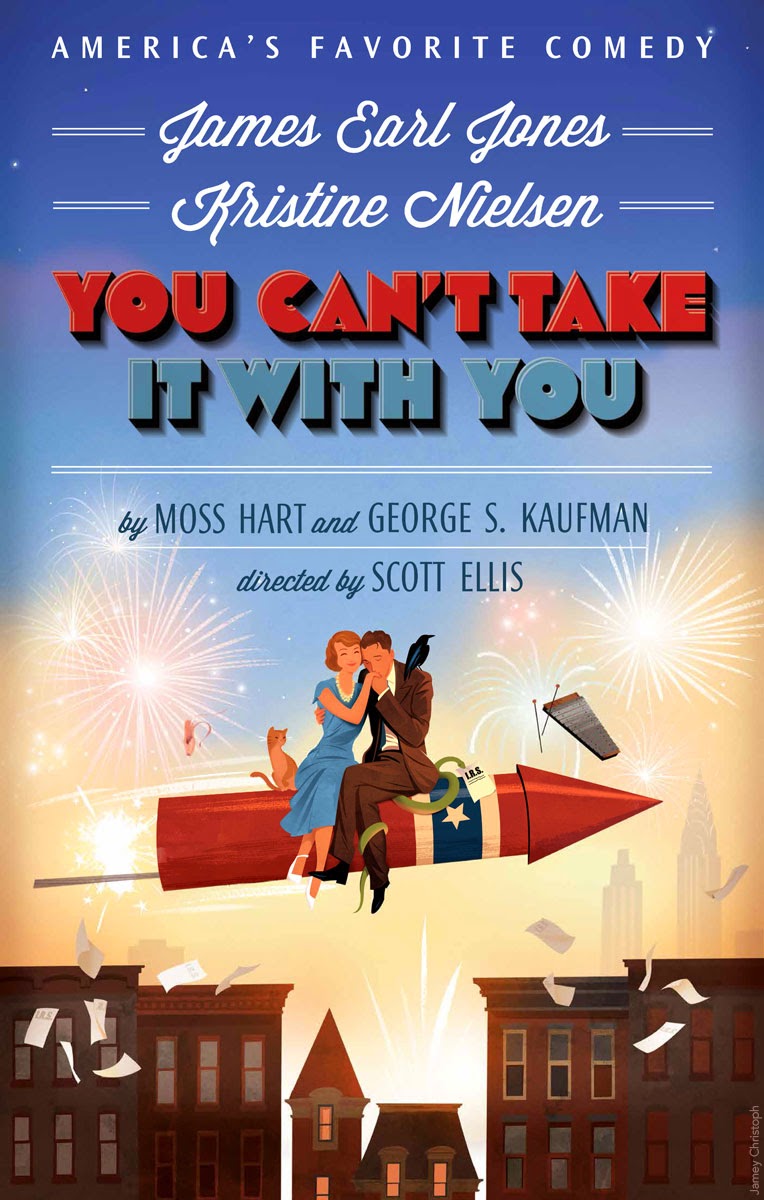 Broadway theater poster illustration
