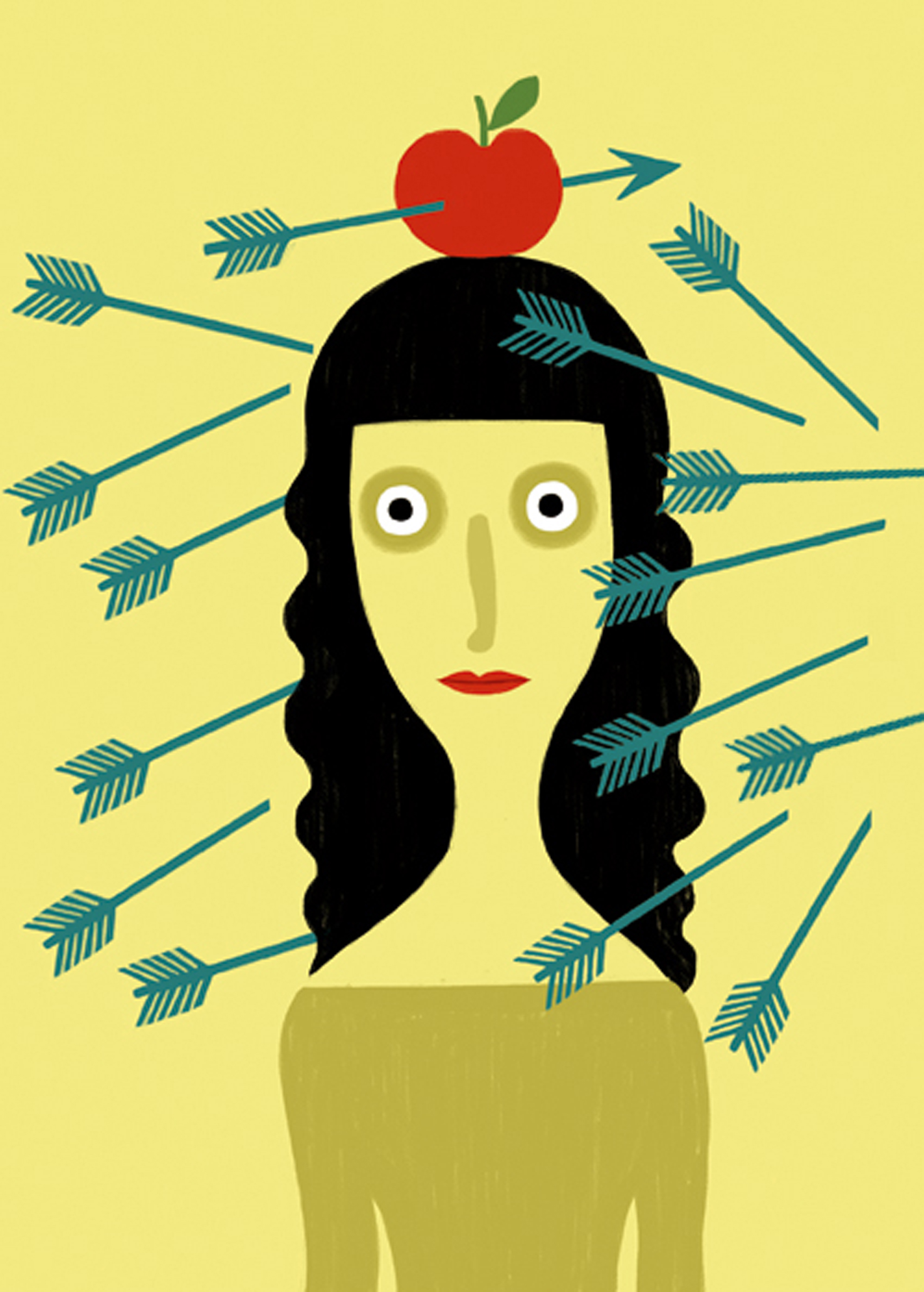 Editorial illustration, Io Donna Magazine, Apple, Arrow, Target.