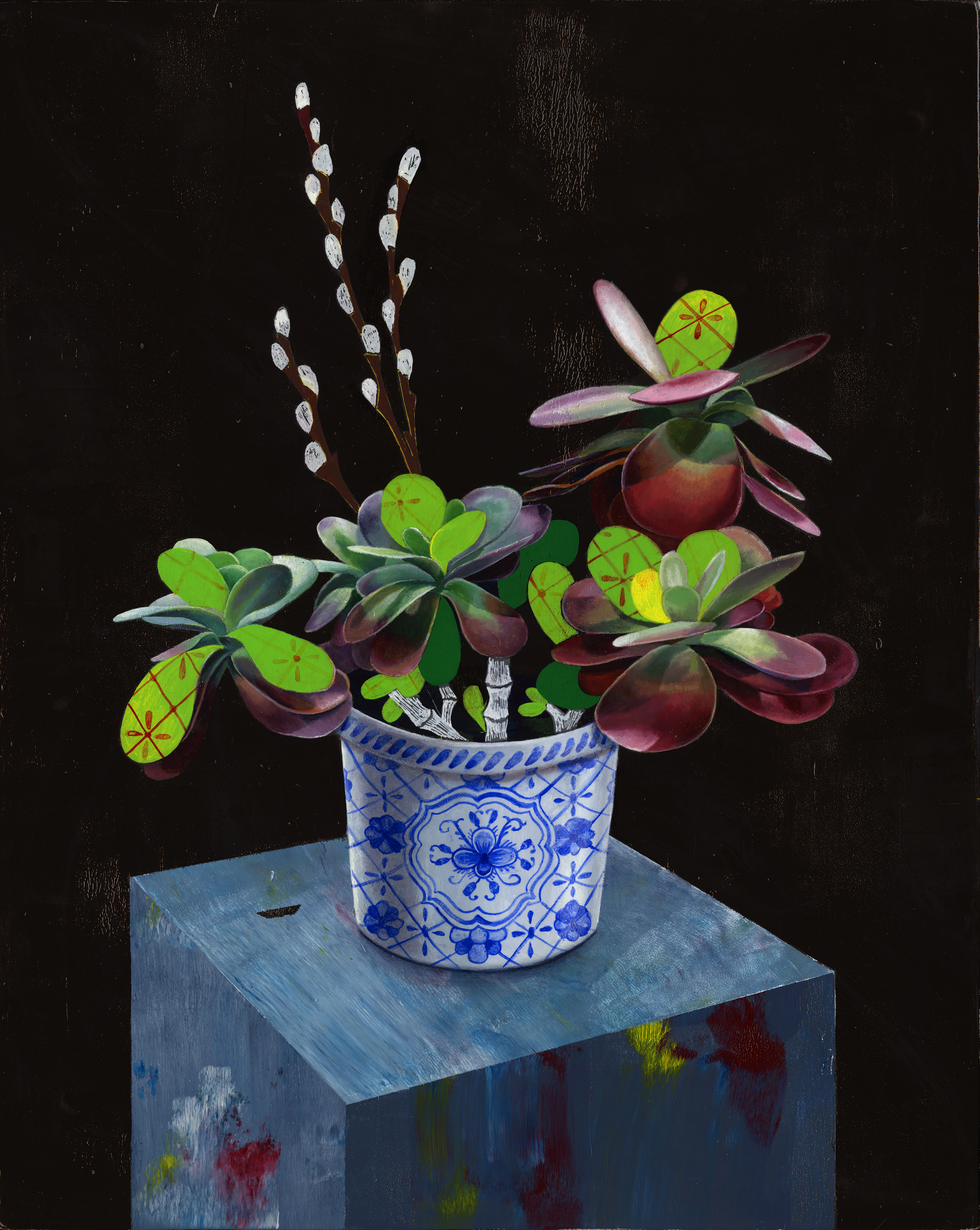 "Dark Still Lifes" series, Acrylic and Ink on Canvas / 2016 / 16” x 20”