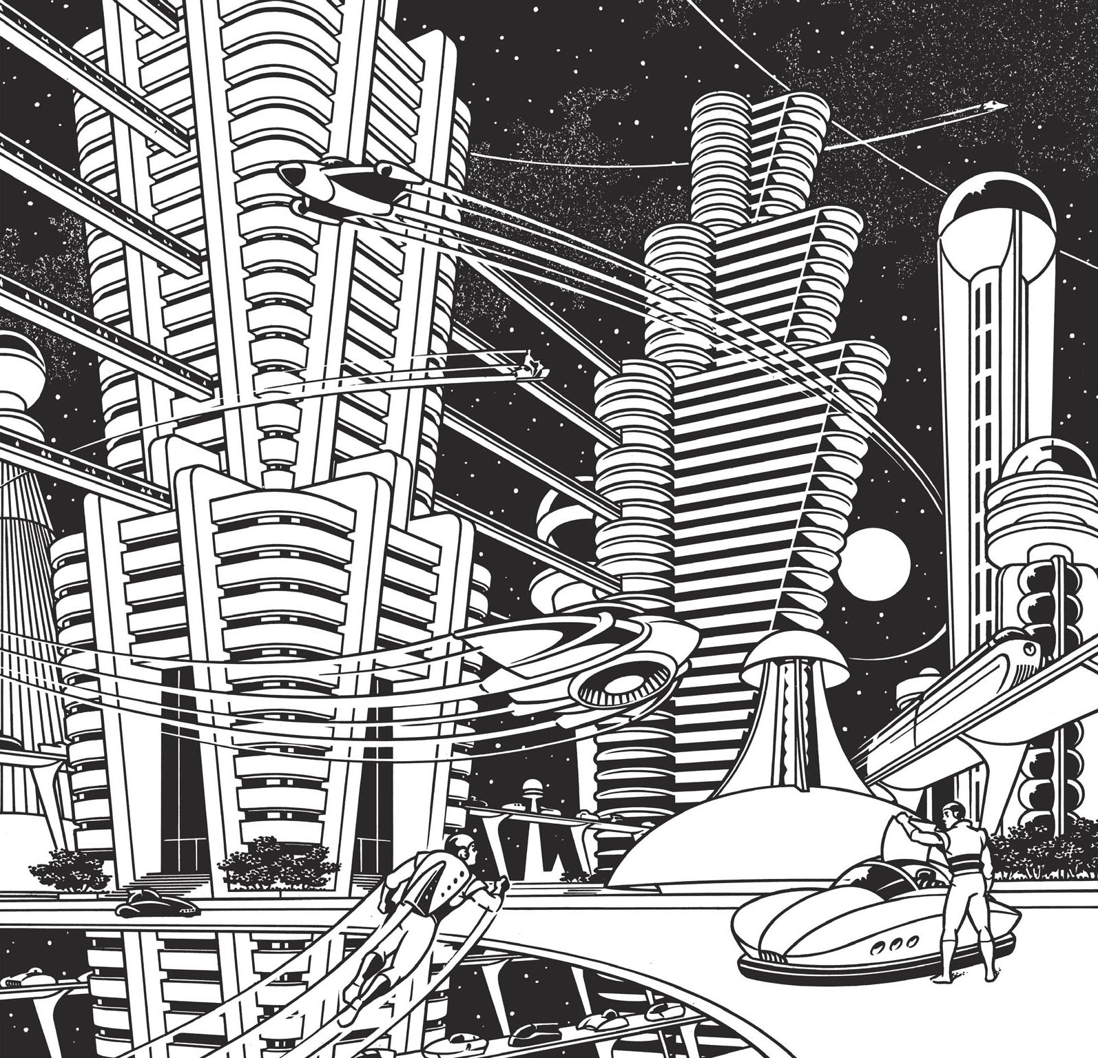 This futuristic cityscape was a lot of fun to do and was an excellent way to sharpen some perspective skills. Something about real estate, mortgages, buildings...

Client: Pacific First Federal