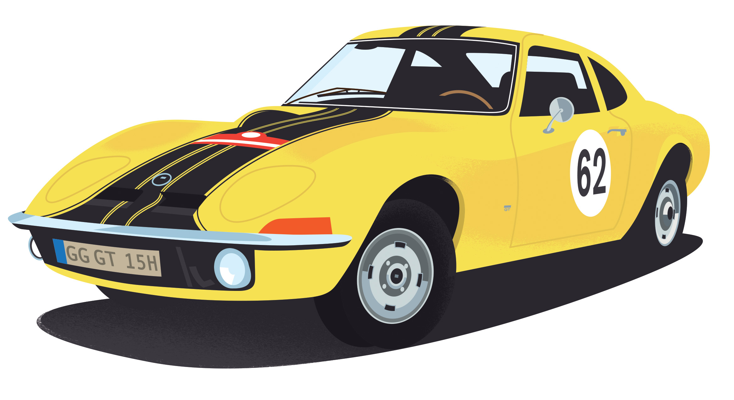 Vector illustration of Opel GT.