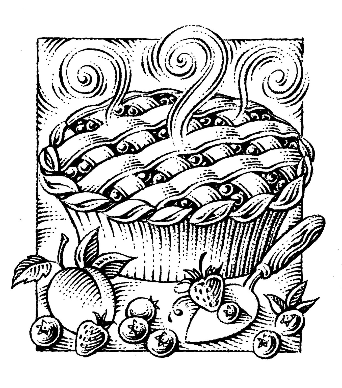 Illustration for the Fruit Cookbook
