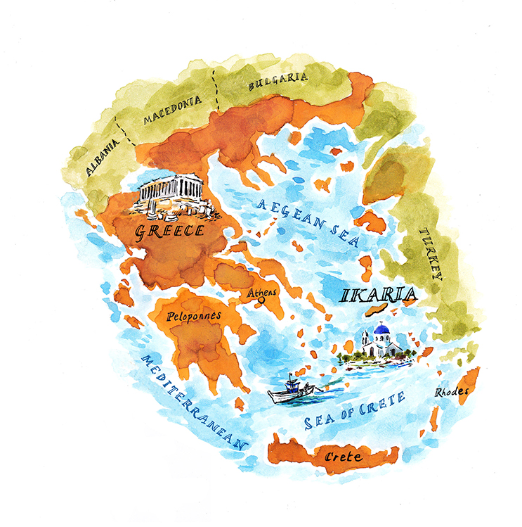 map of Greece 