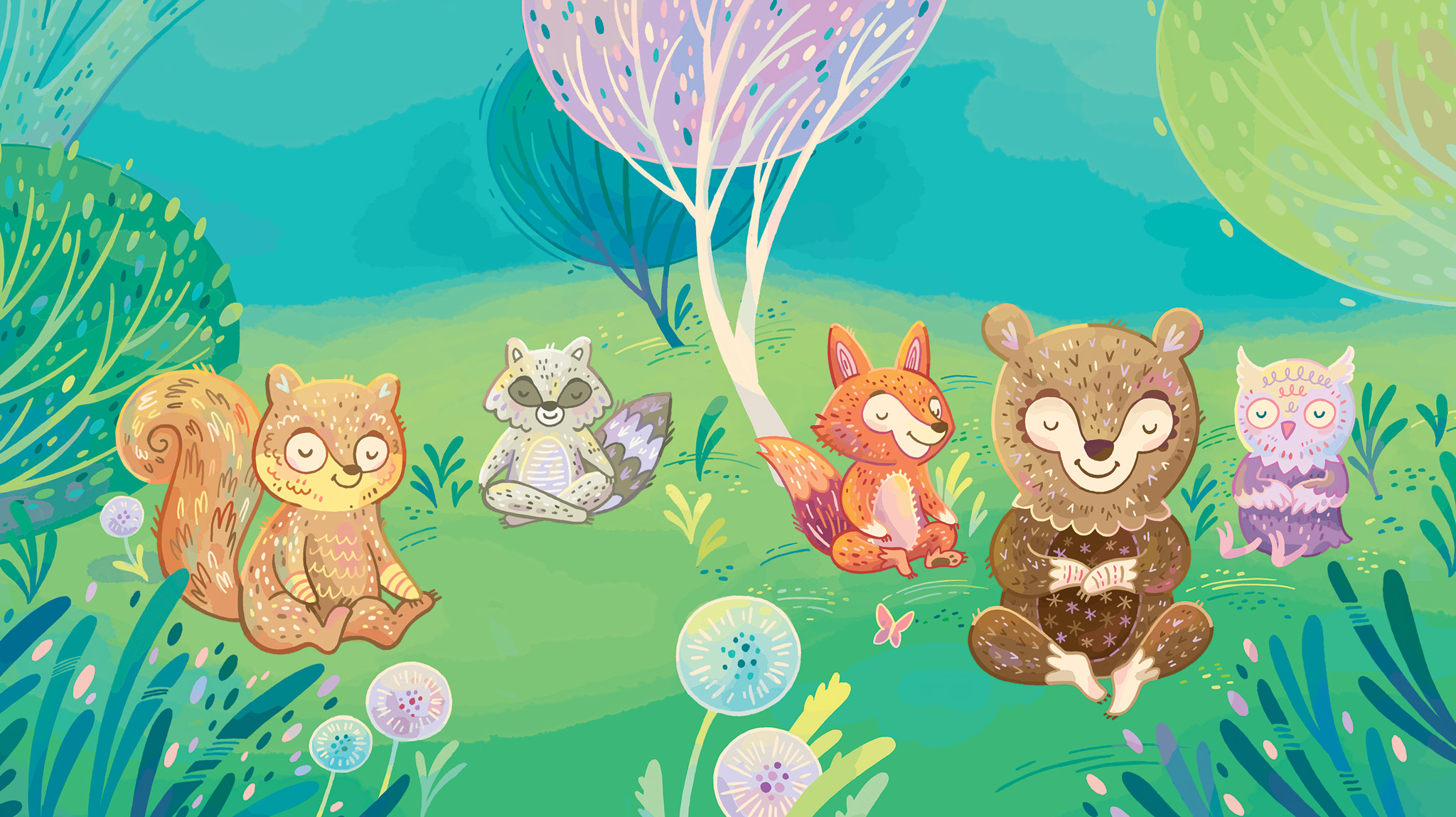 Book cover art for Breathe Like a Bear, a mindfulness book for children from Rodale Kids.