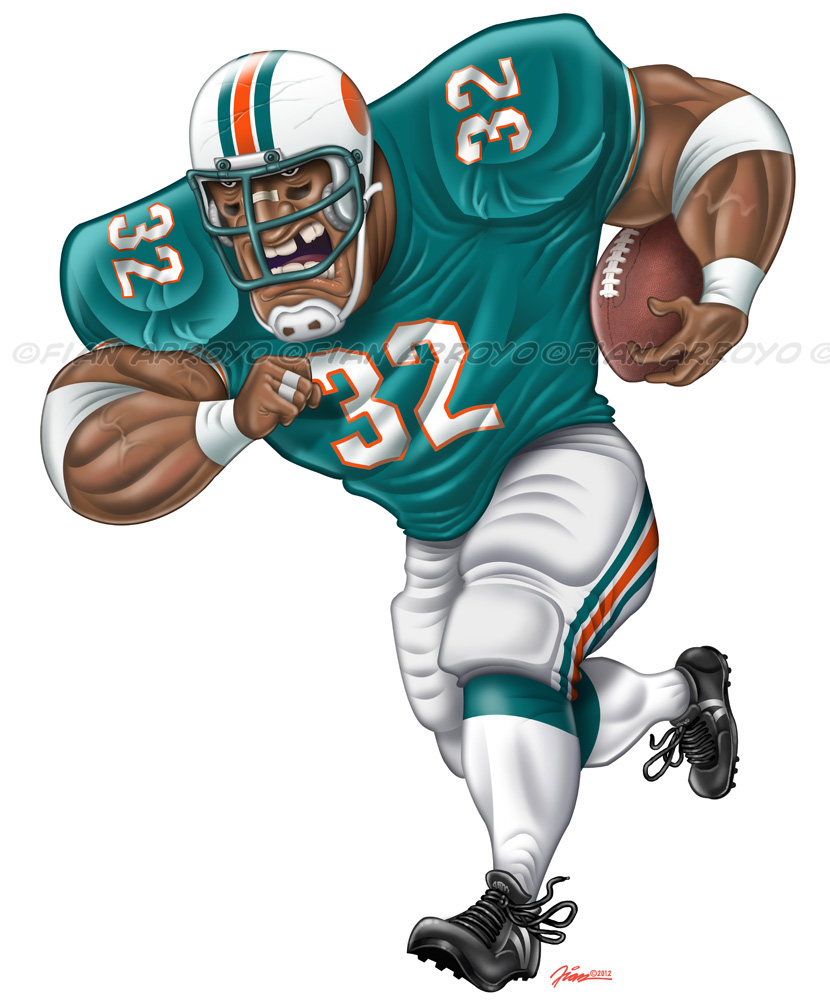 Illustration created for the Miami Herald for the Miami dolphins pro football team schedule.