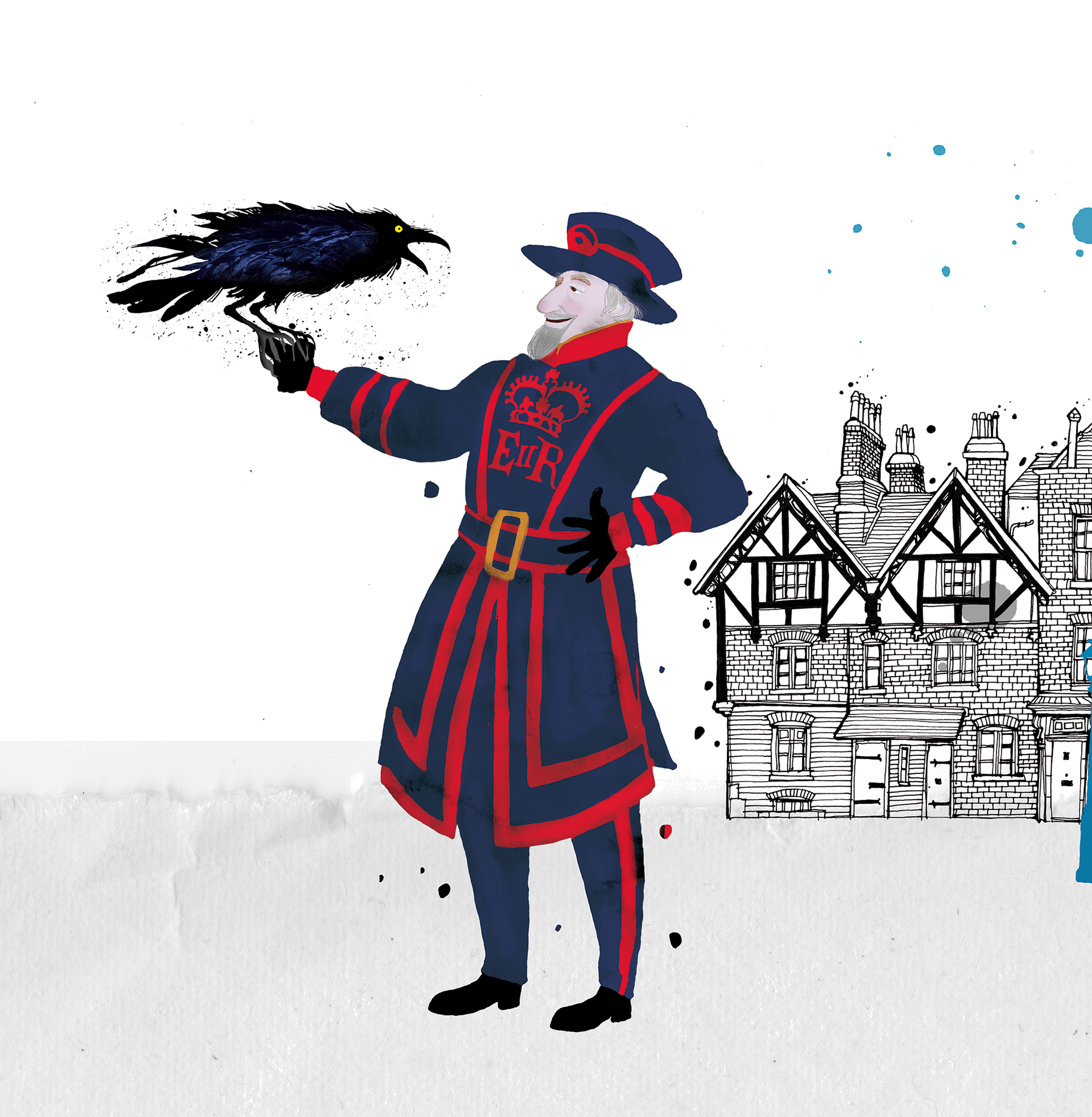 Book illustration for "I am London," from the "I am Cities" series published by Moleskine.