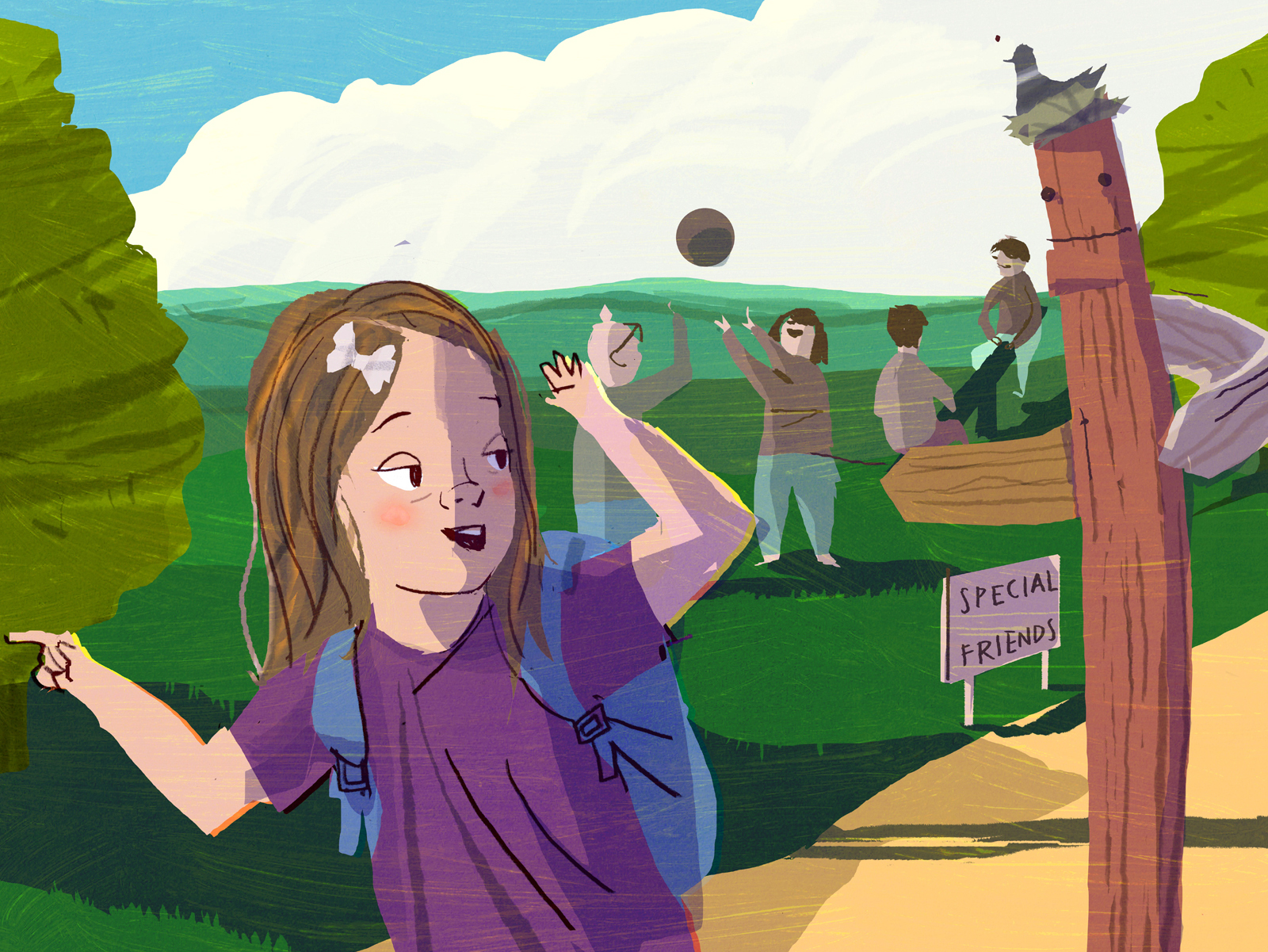 Illustration for short animated film for Coordown, Italy's national organization for people with Down syndrome.