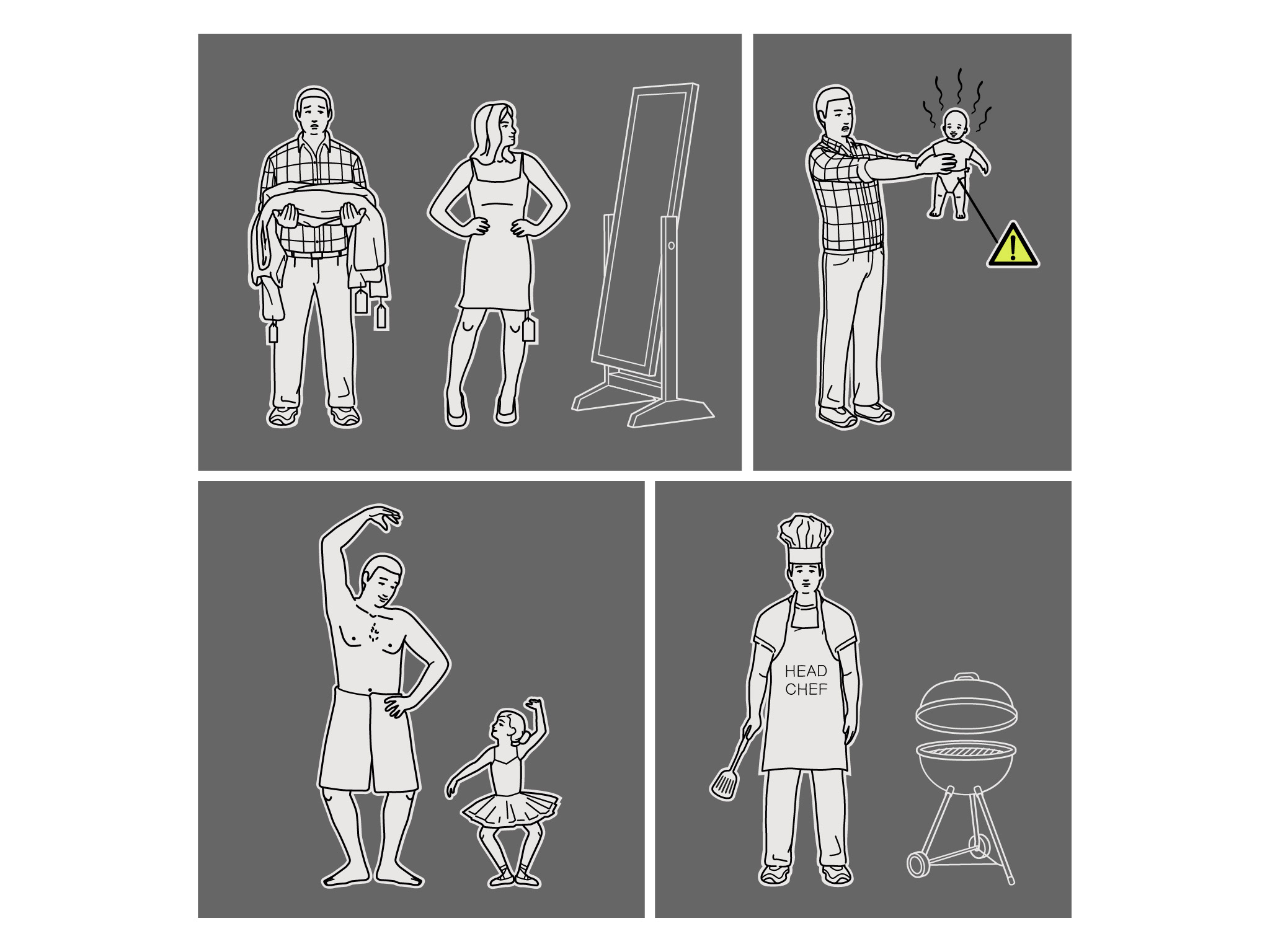 Part of a series of illustrations created for Dove Men Care ad campaign.