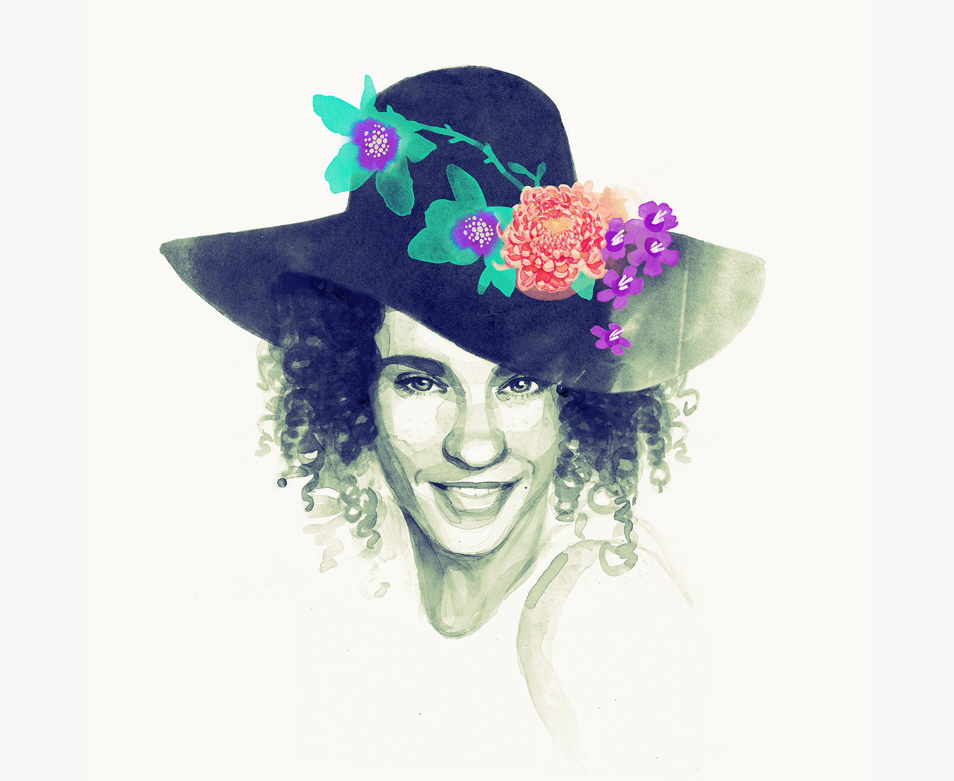 Dove "Love Your Curls" book. Illustration series inspired by real curly women and their stories as a result of Dove "Love Your Curls" campaign. Client: Dove. Ad agency: Epsilon