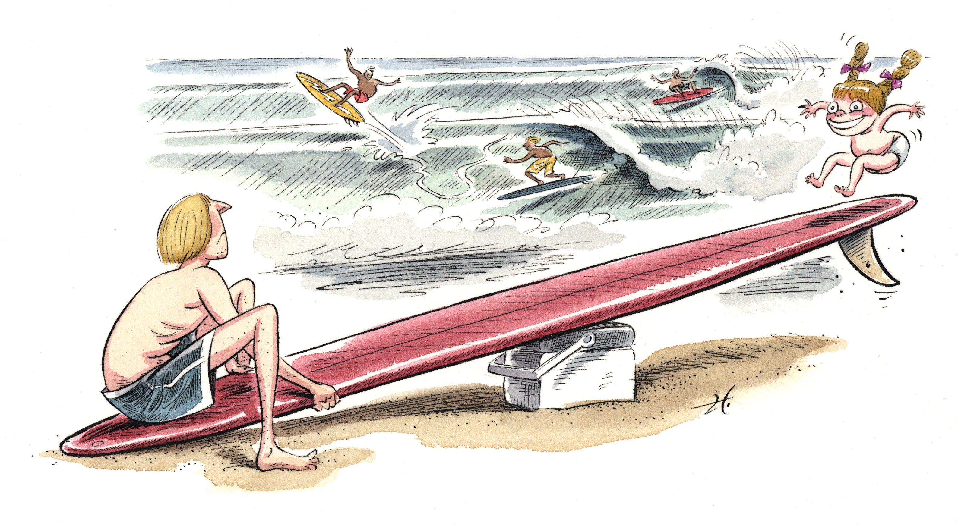 Story about problems keeping fit with a new family. Client: The NY Times
