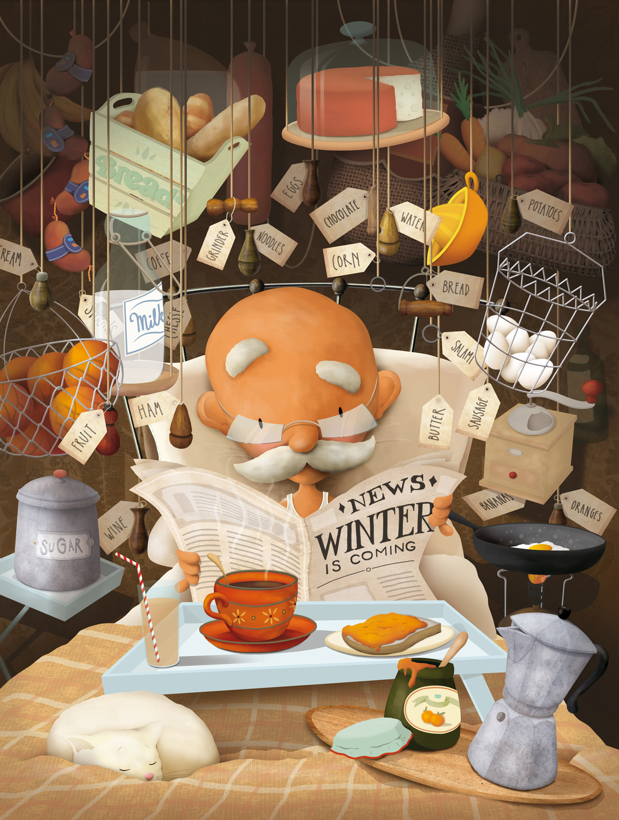 Reading Newspaper
