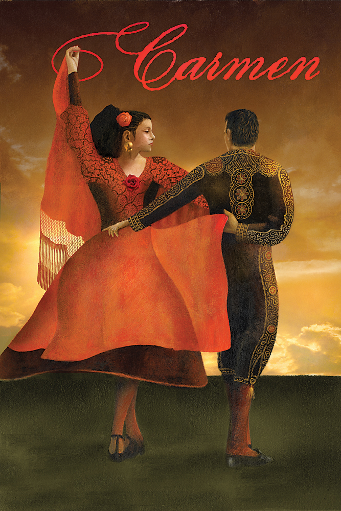 Poster for the opera "Carmen."