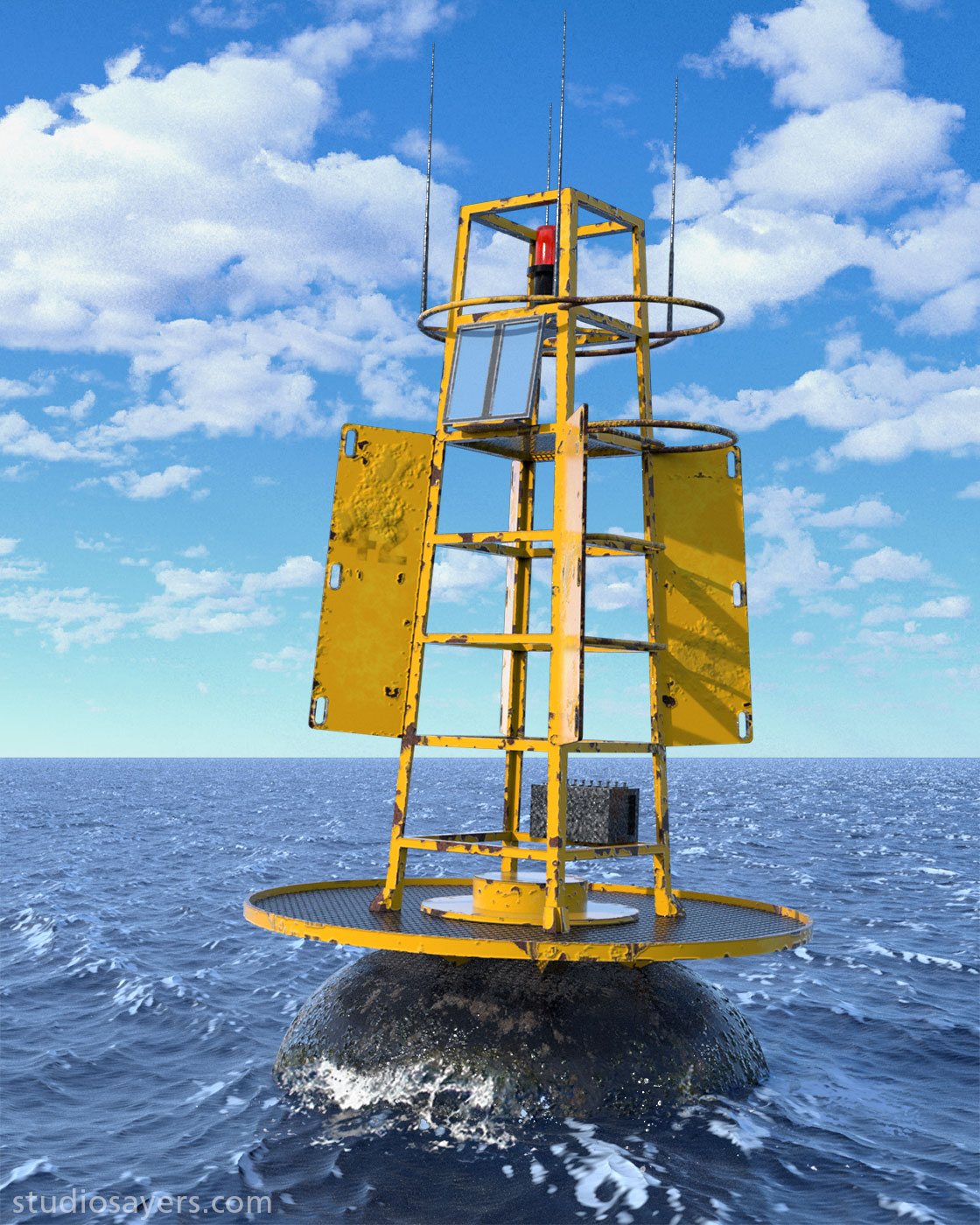 Ocean Buoy 3d asset created for Discovery Channel.