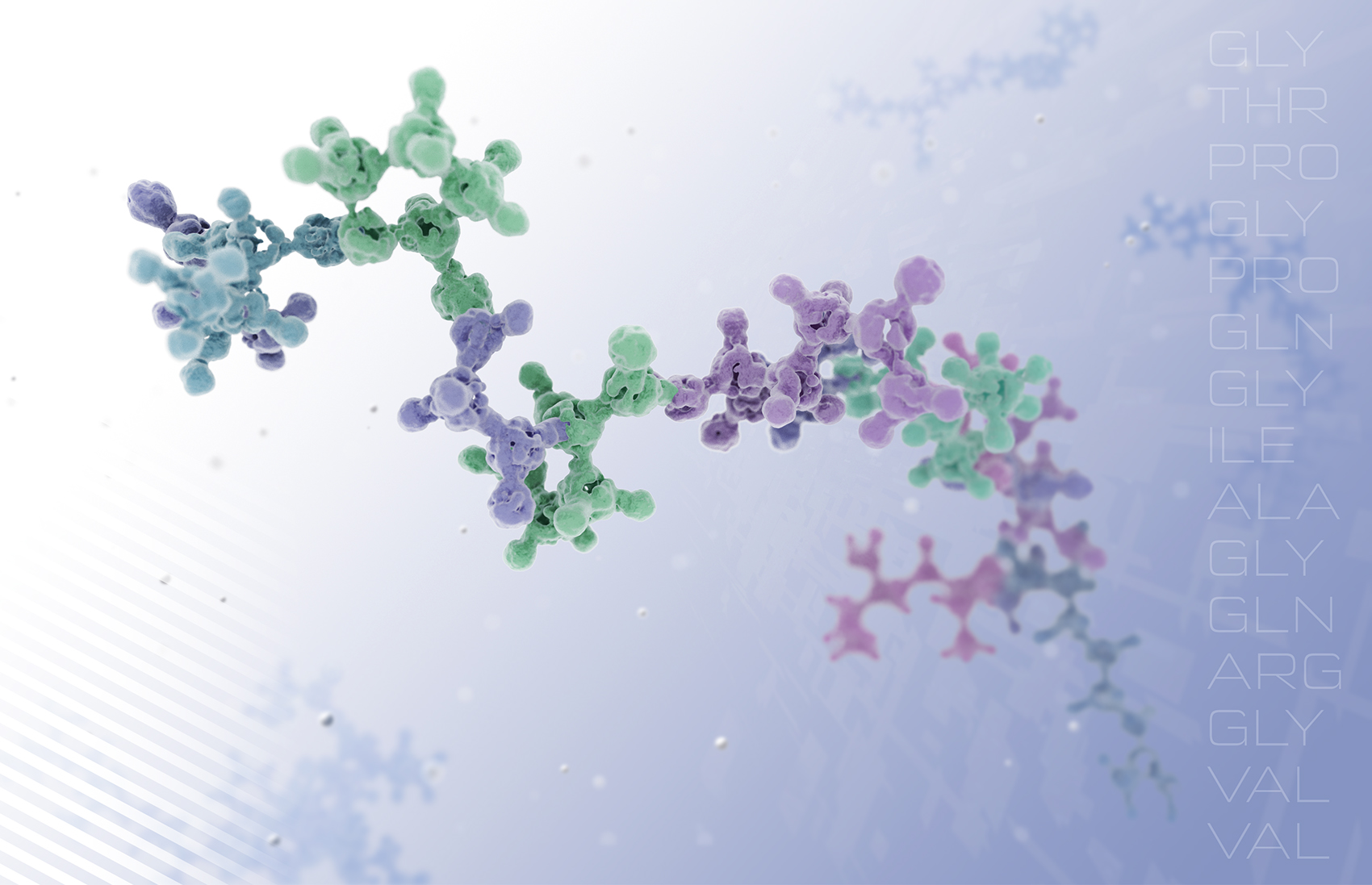 A look at the synthetic cell-binding domain of Type-I collagen. This series of amino acids stimulates the formation of new bone growth by attracting, attaching, and activating osteoblasts.
CLIENT - Cerapedics