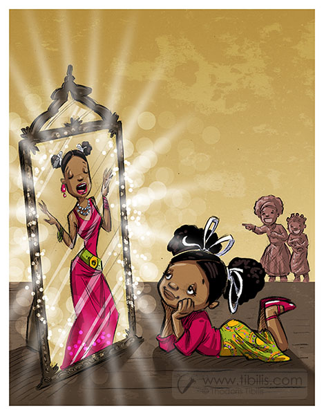 girl, kid, kids, child, children, mirror, dreaming, day dreaming, looking, imagine, future, laughing, girls, 