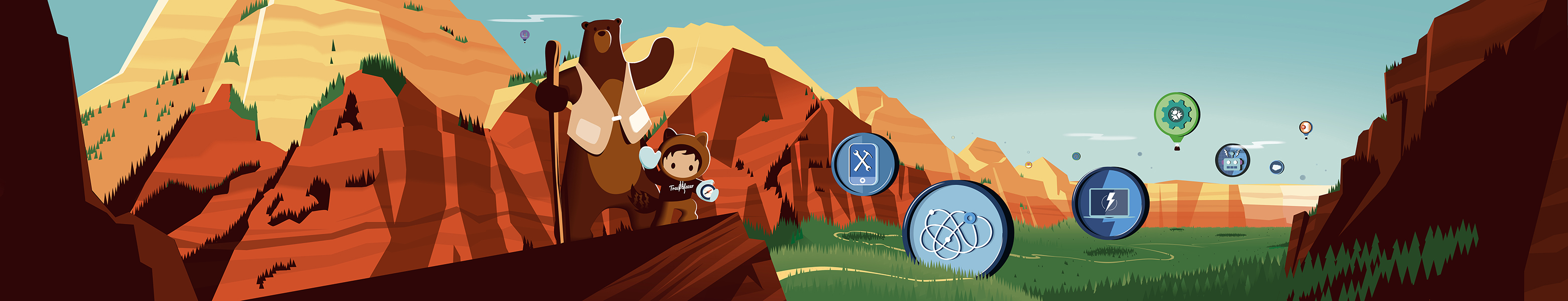 Mural for the entrance to the 2017 Trailhead Developers Conference

Client: Salesforce