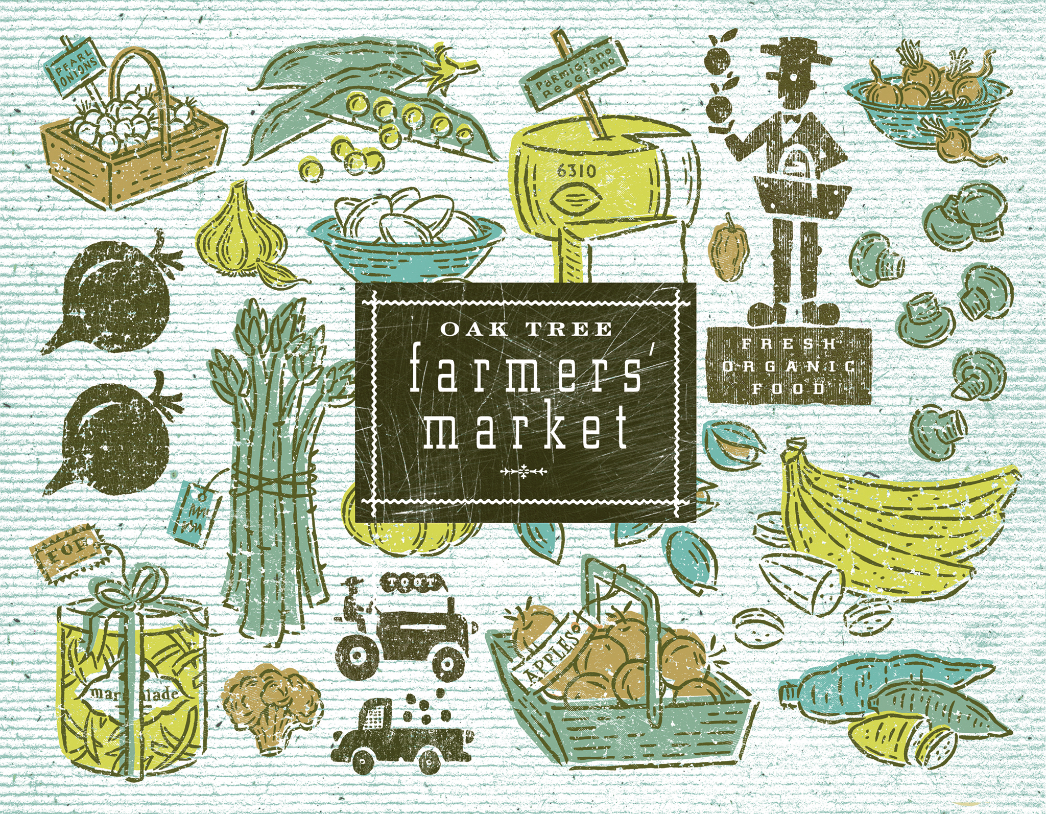 Signage for farmers' market. 