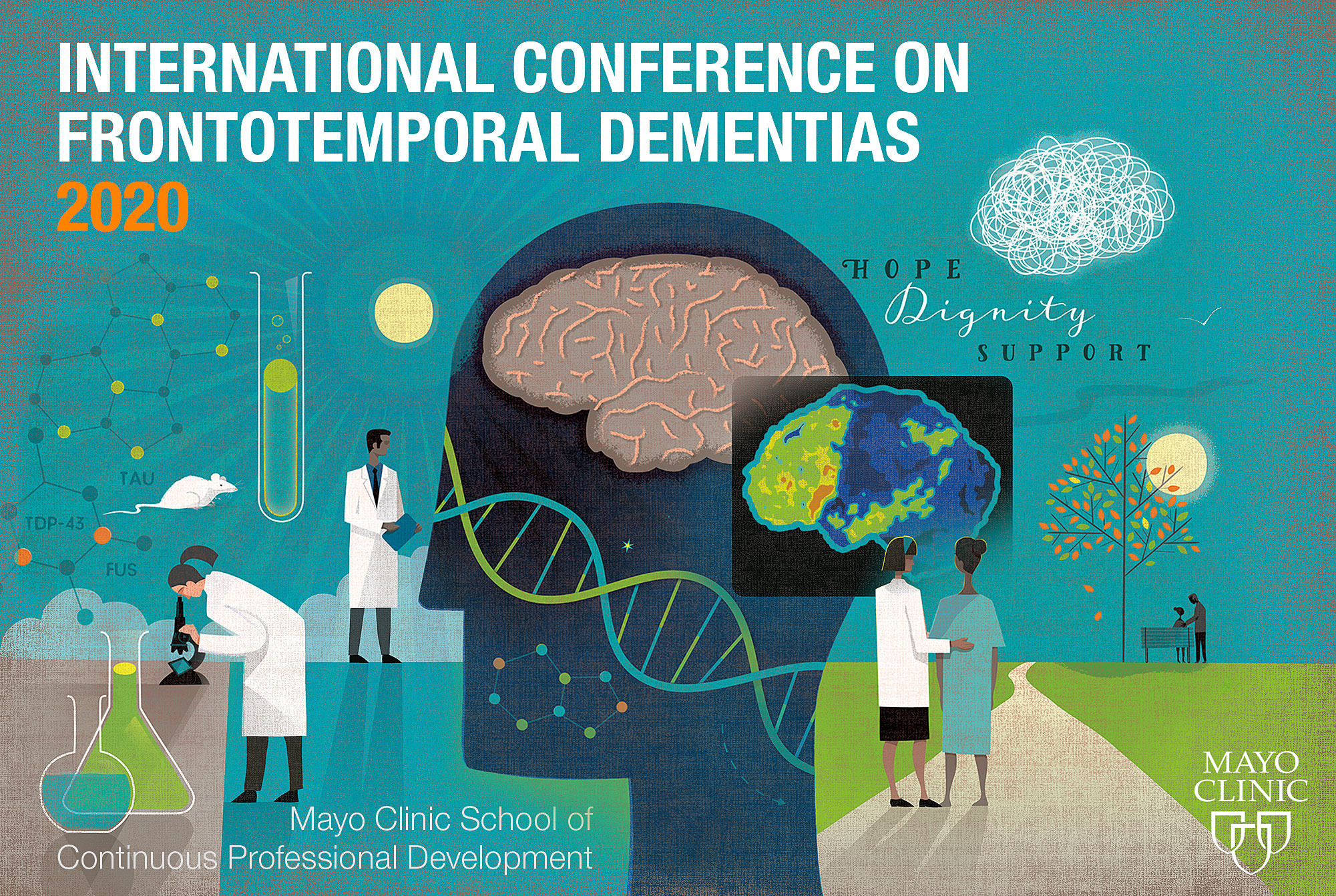 Mayo Clinic 
Theme art for the 12th International Conference on Frontotemporal Dementias 2020