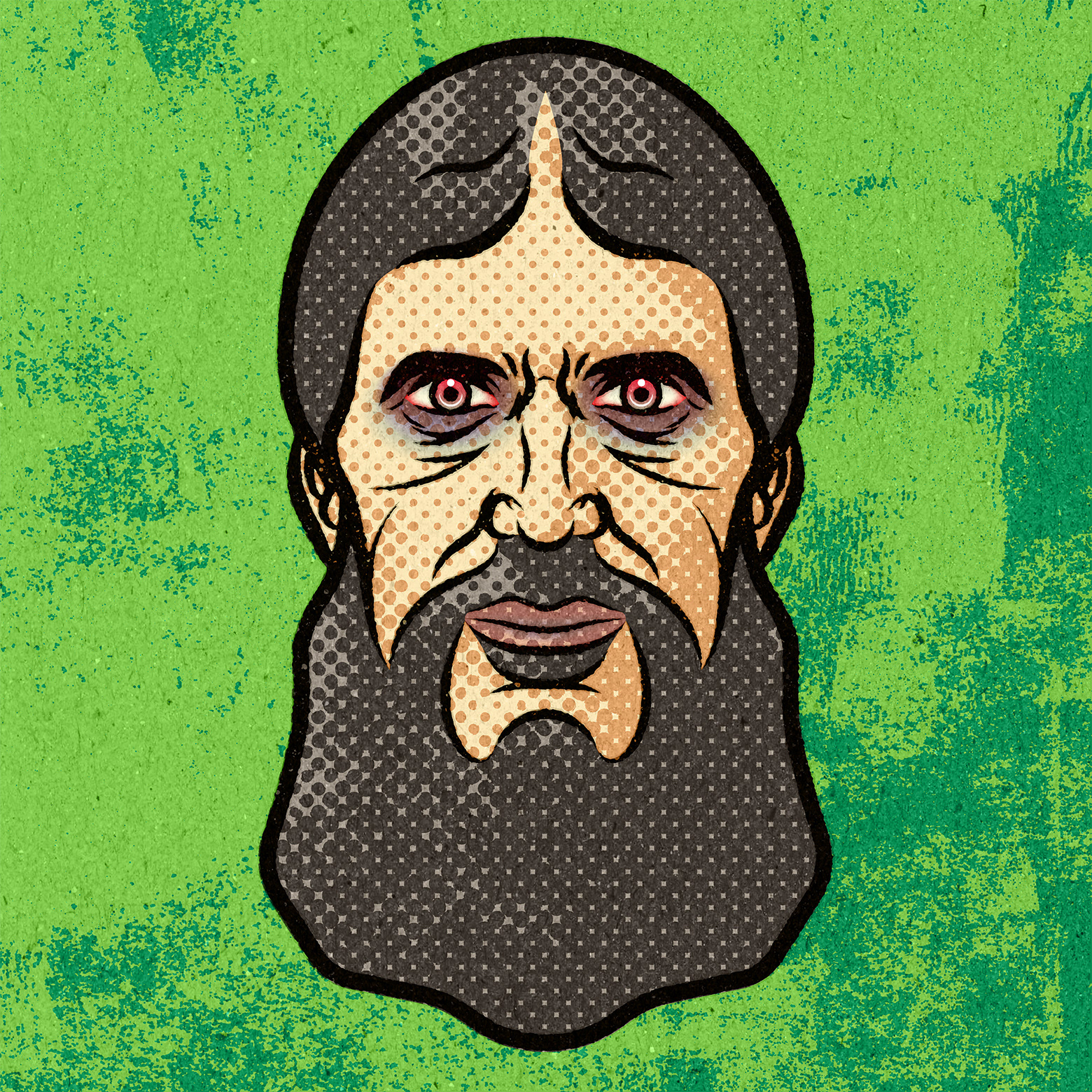 © Alexei Vella. ​​​​​​​

"Ra Ra Rasputin" 
- He was big and strong, in his eyes a flaming glow!