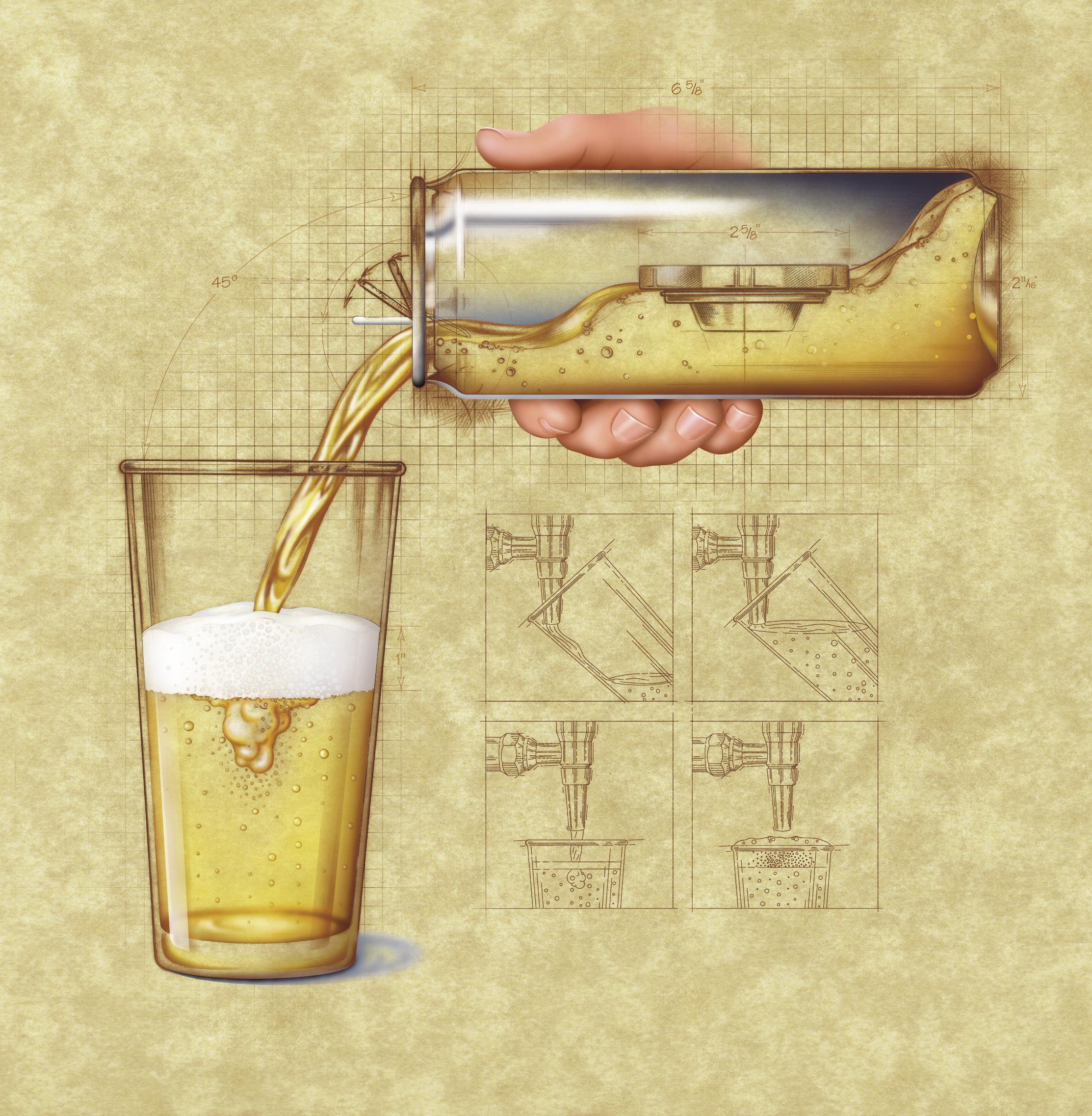 Created with pencil, scanned and color rendered digitally.