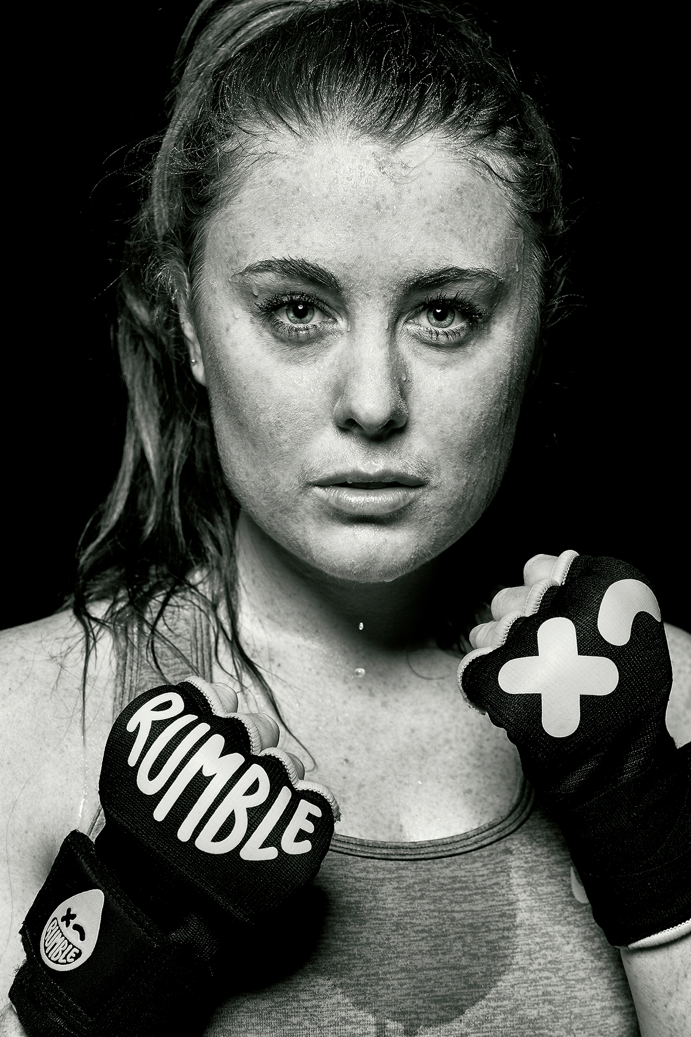 Portrait of Renee during a studio fitness photo shoot