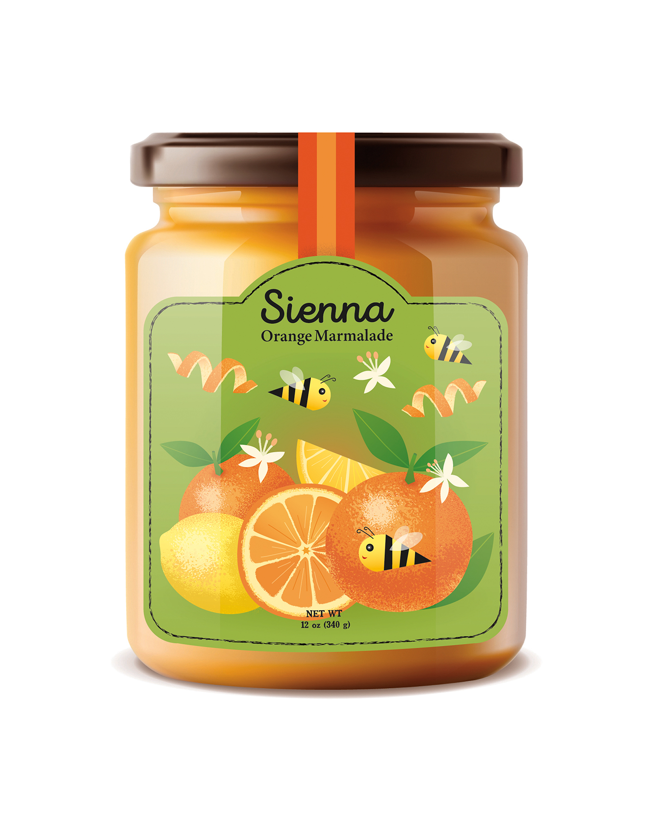 Design and illustration of Marmalade Jam packaging