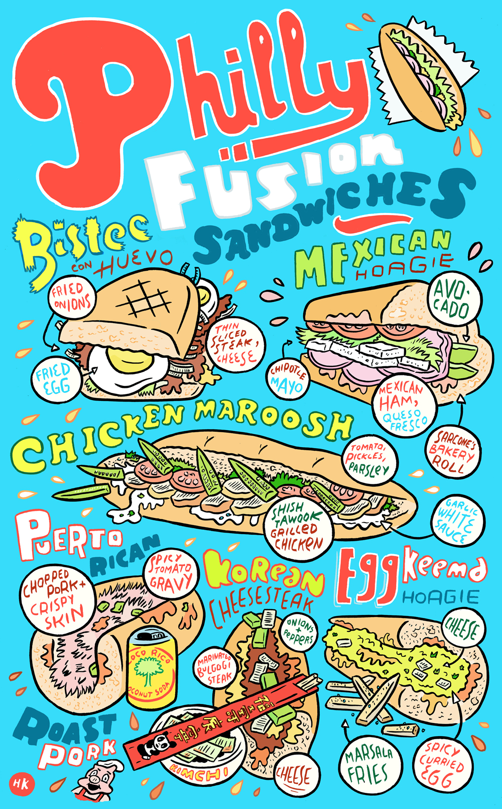 Lesser known Philadelphia sandwiches, for Saveur. 