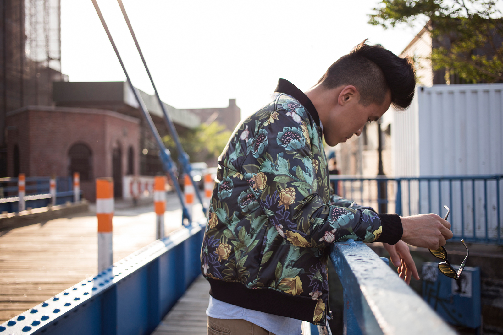 Bomber Jacket for experimental floral pattern.