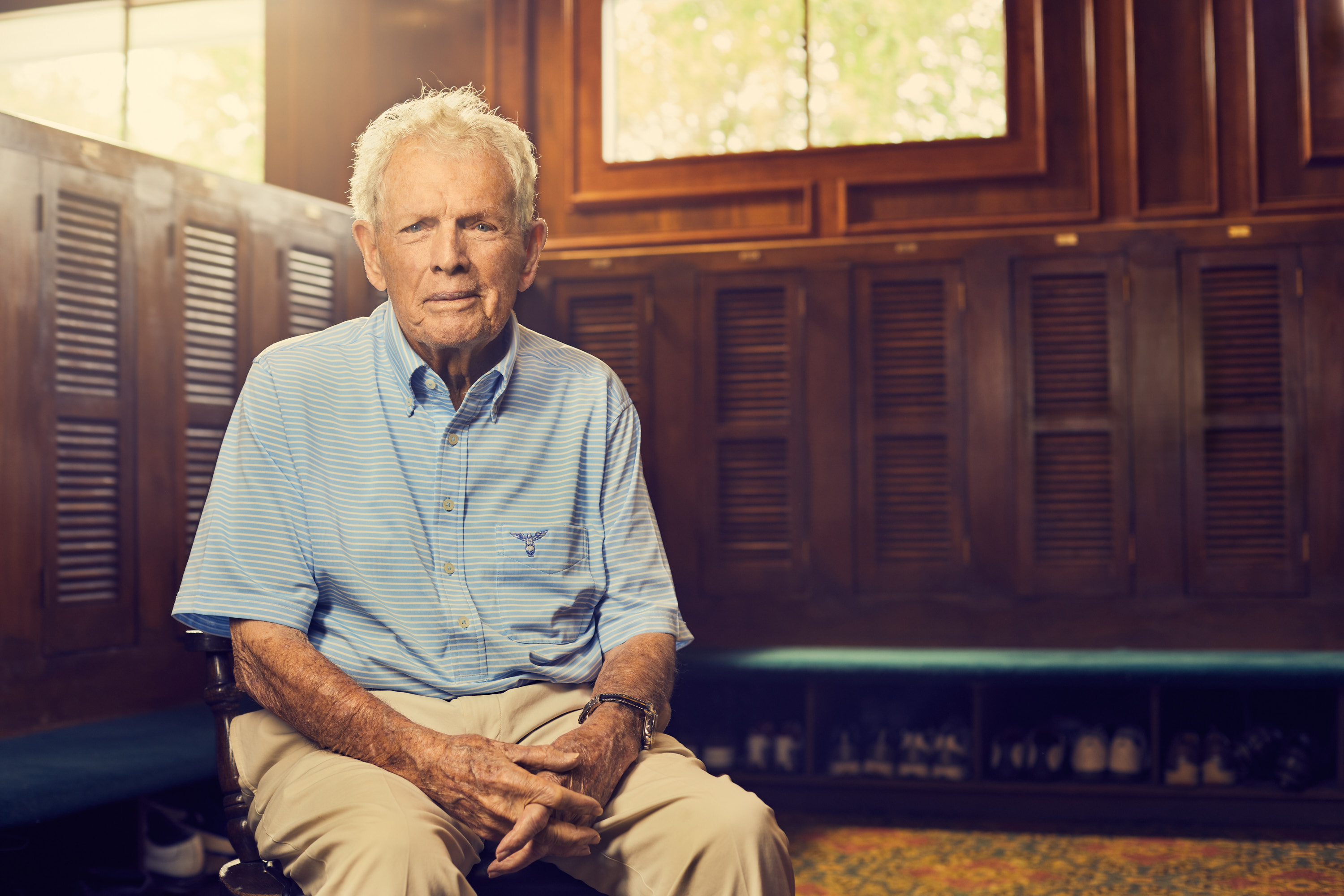 Jack Burke is photographed Tuesday morning August 8, 2017 in the men's locker room at Champions Golf Club.

Nathan Lindstrom Photography

©2017 Nathan Lindstrom