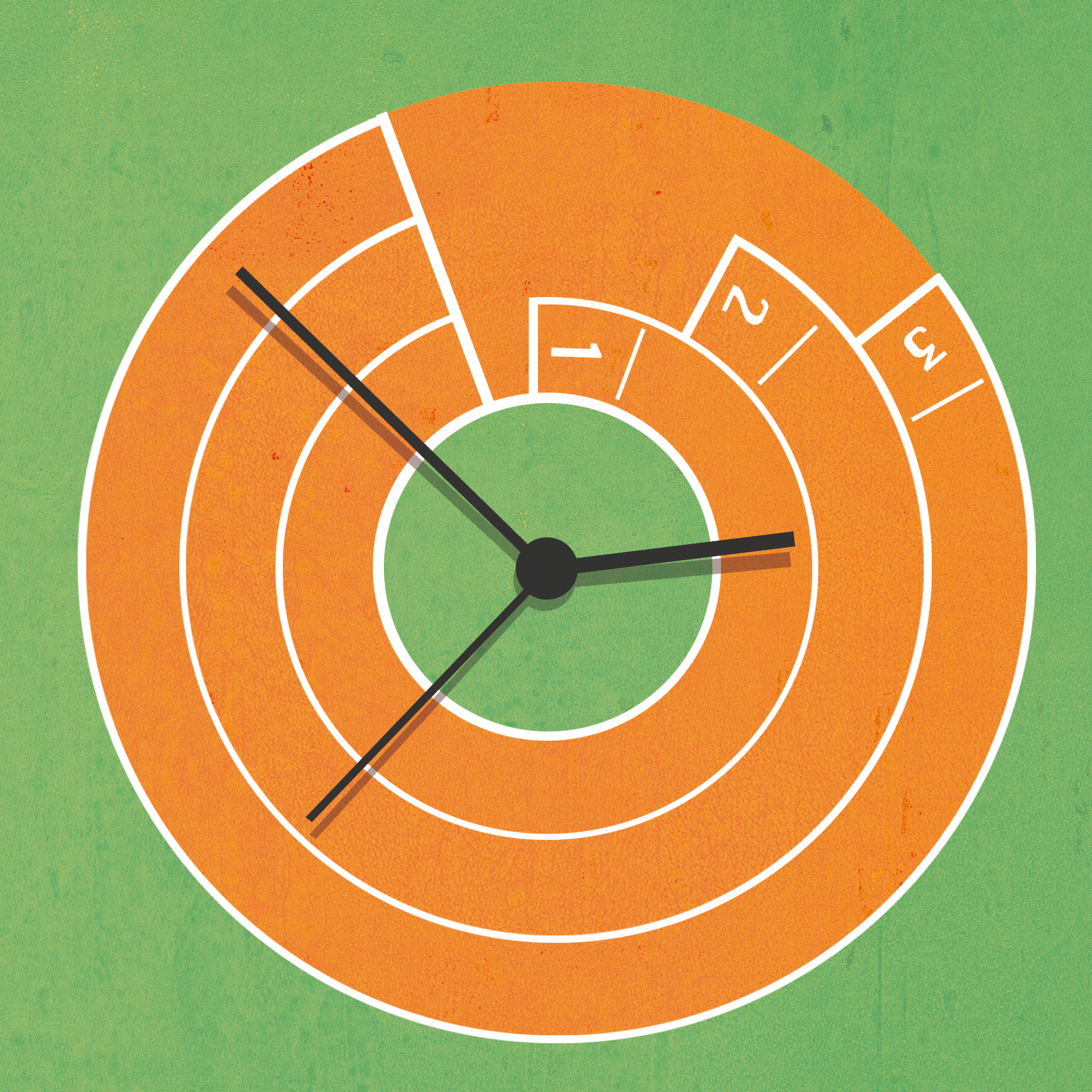Illustration Series for Swiss Magazine "Beobachter". German proverbs about time running out.