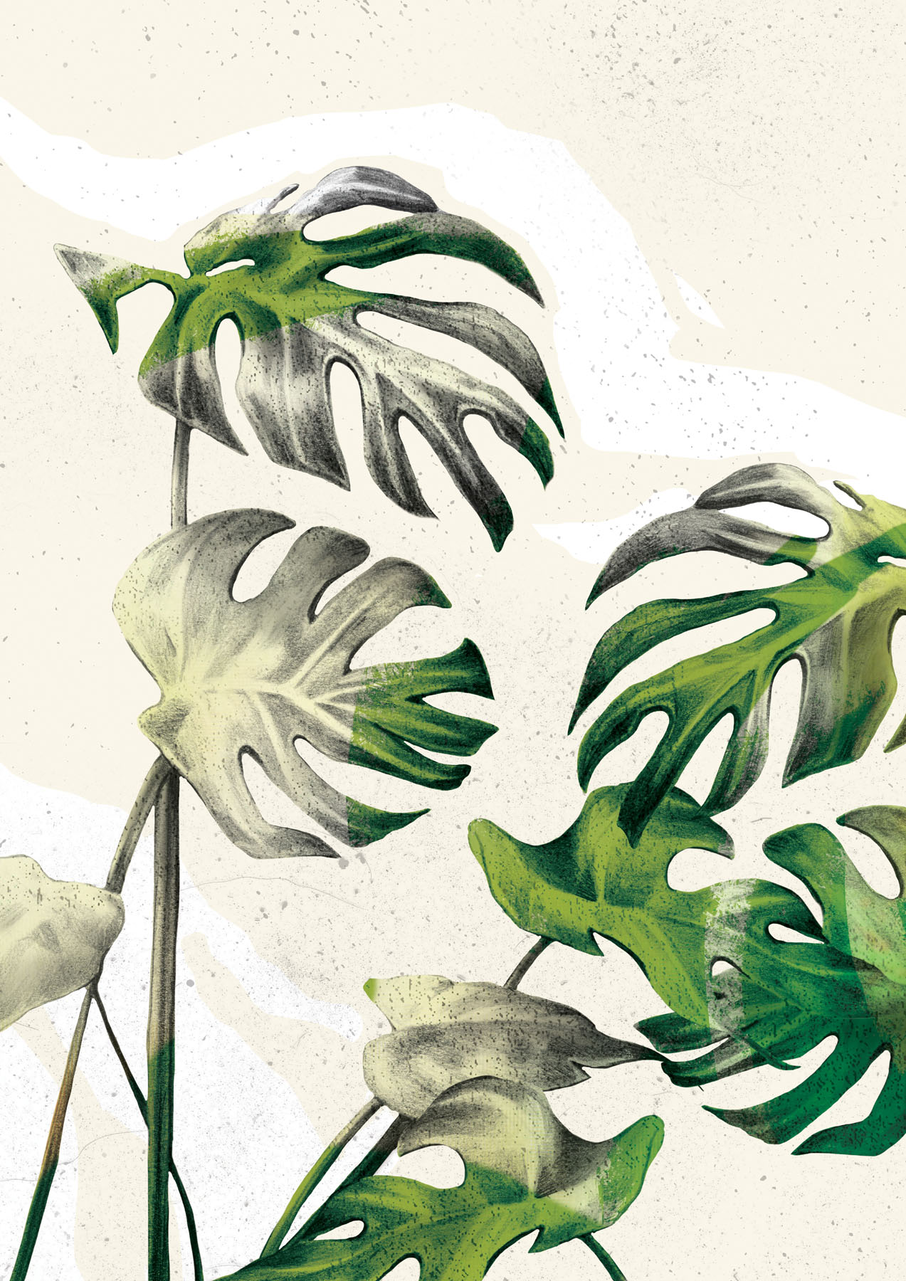 Mixed media illustration by Ewelina Dymek for a personal project 