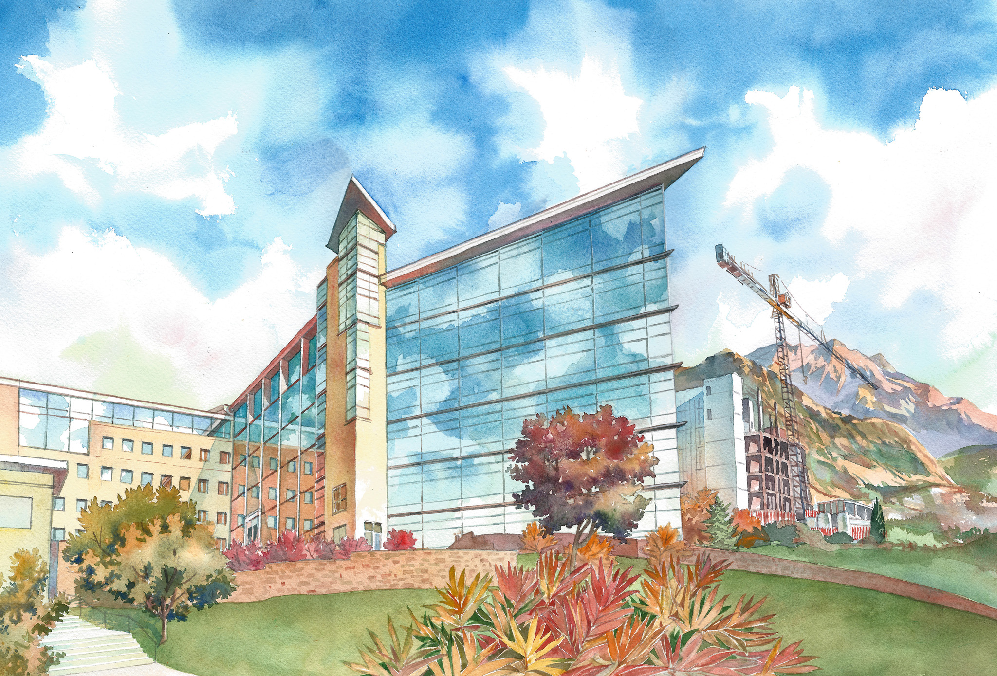 New buildings under construction for the Medical Campus at the University of Utah.