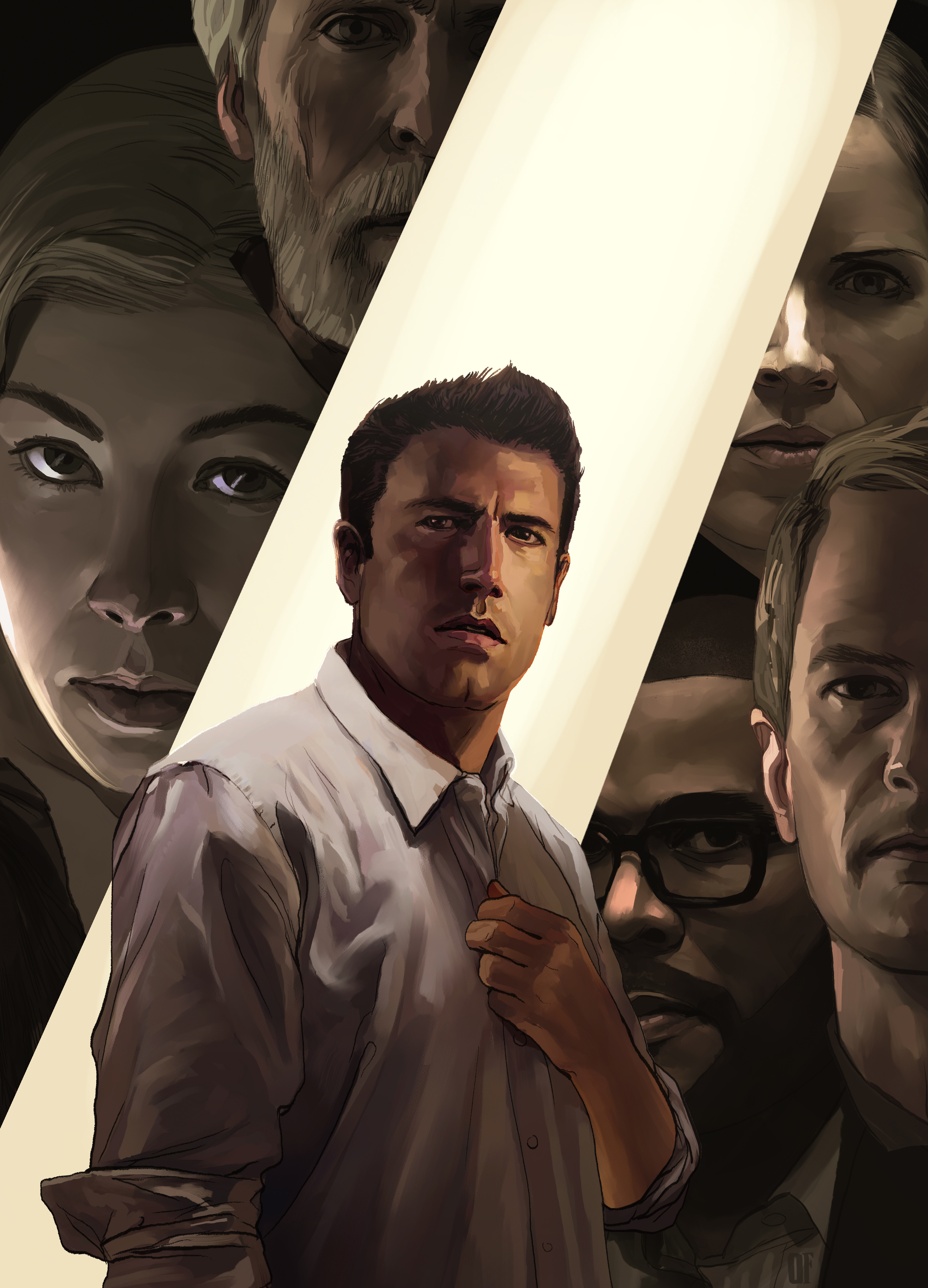 Illustration for The New Yorker cinema review of David Fincher's film "Gone Girl."