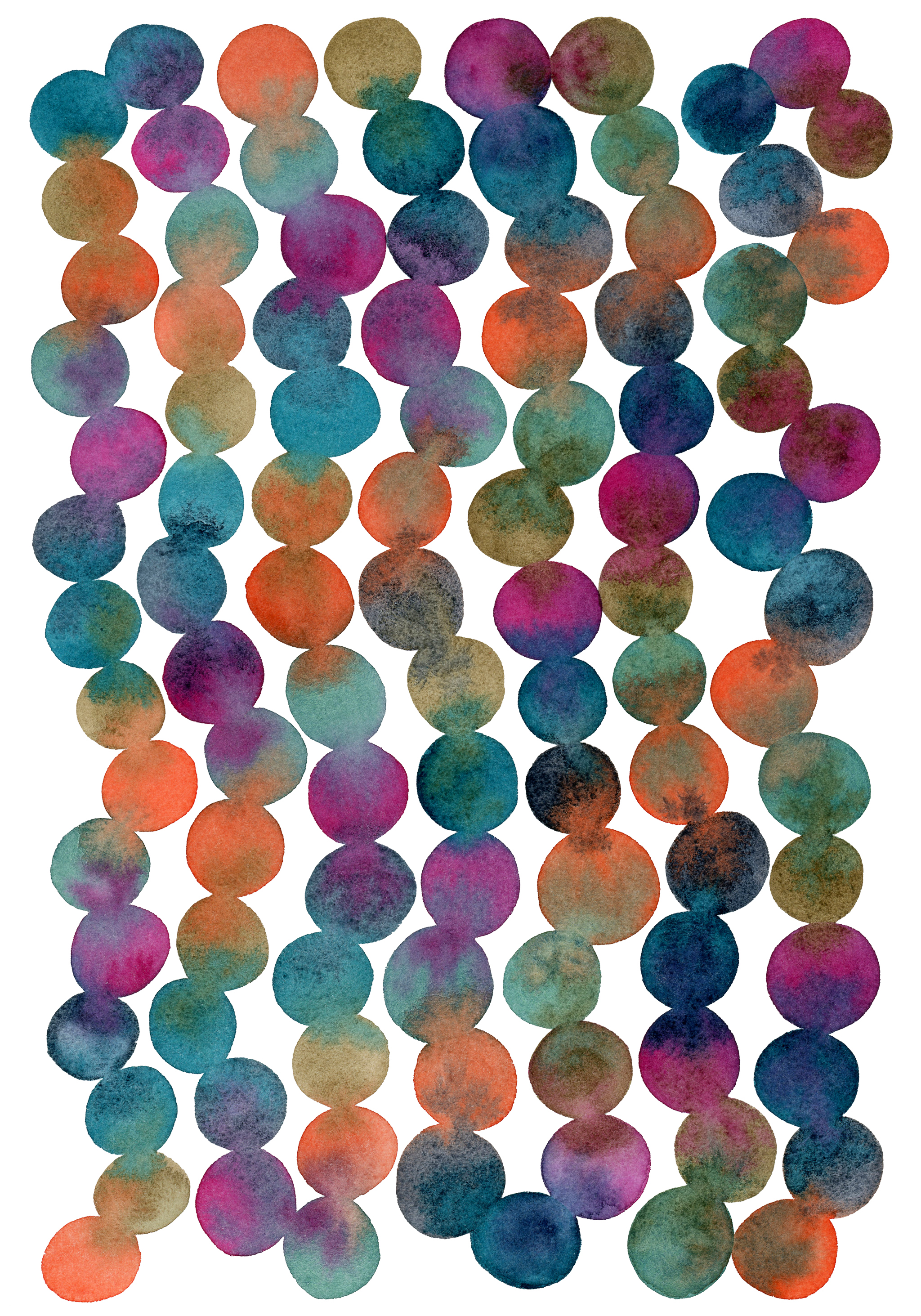 hand painted watercolor bubbles