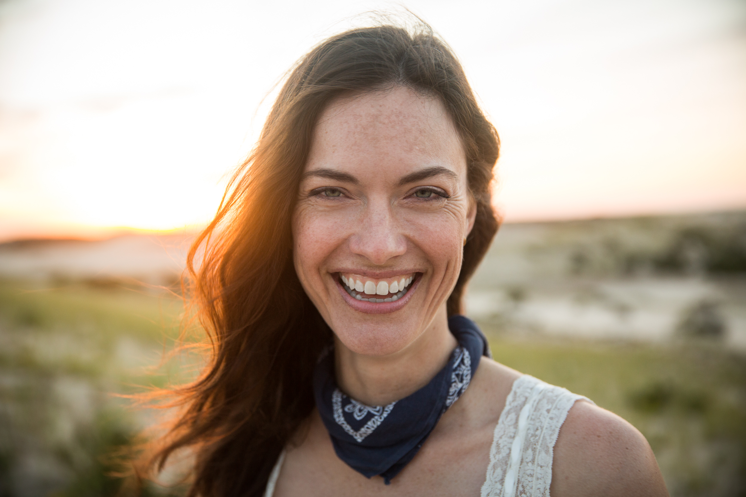Travel lifestyle portrait.