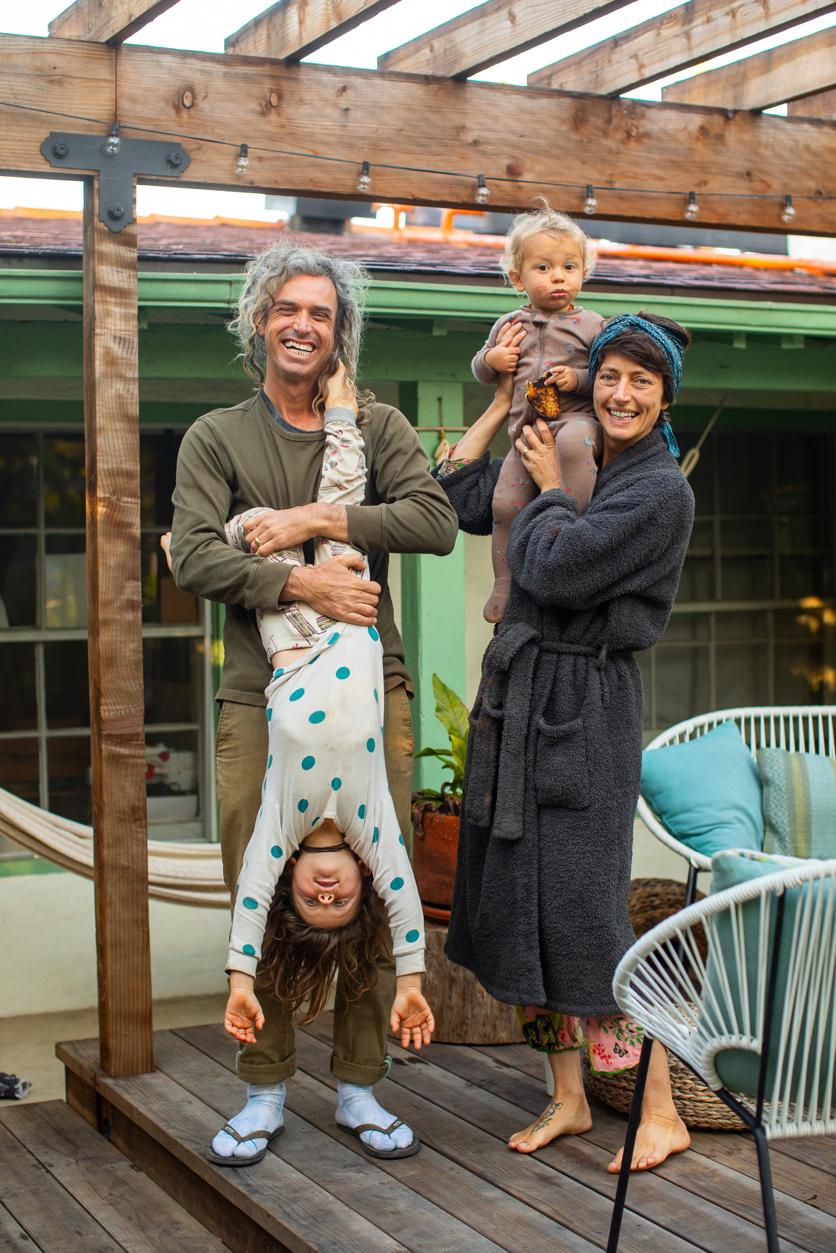 Organic family. The new normal in Orange County, CA. Stuck at home COVID 19 coronavirus portrait project. All subjects photographed from at least 6 feet away. 