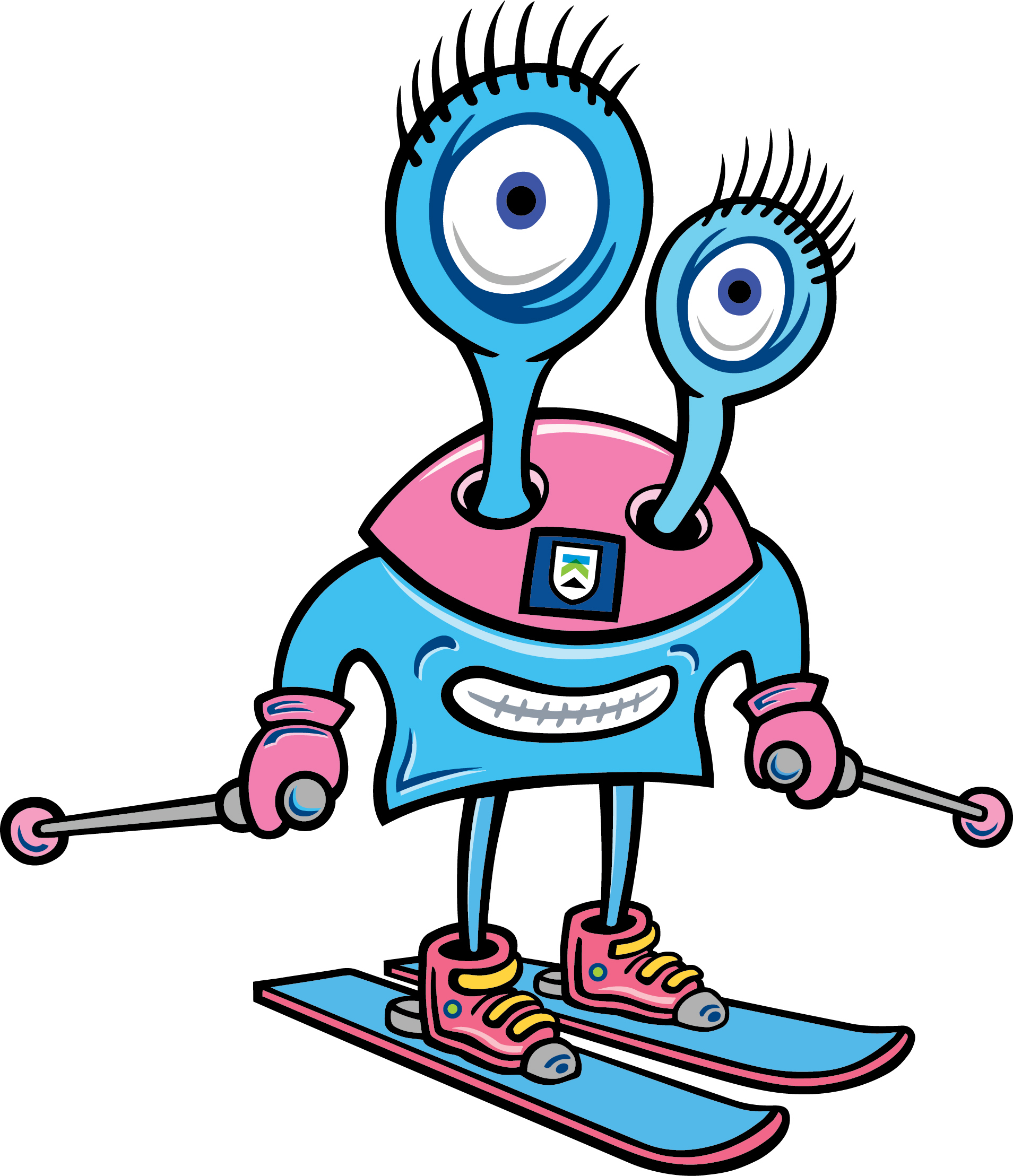 Blue Alien created for Killington/Pico Resort in Killington, Vermont. Represents Universal Intermediate level Blue on mountain resorts