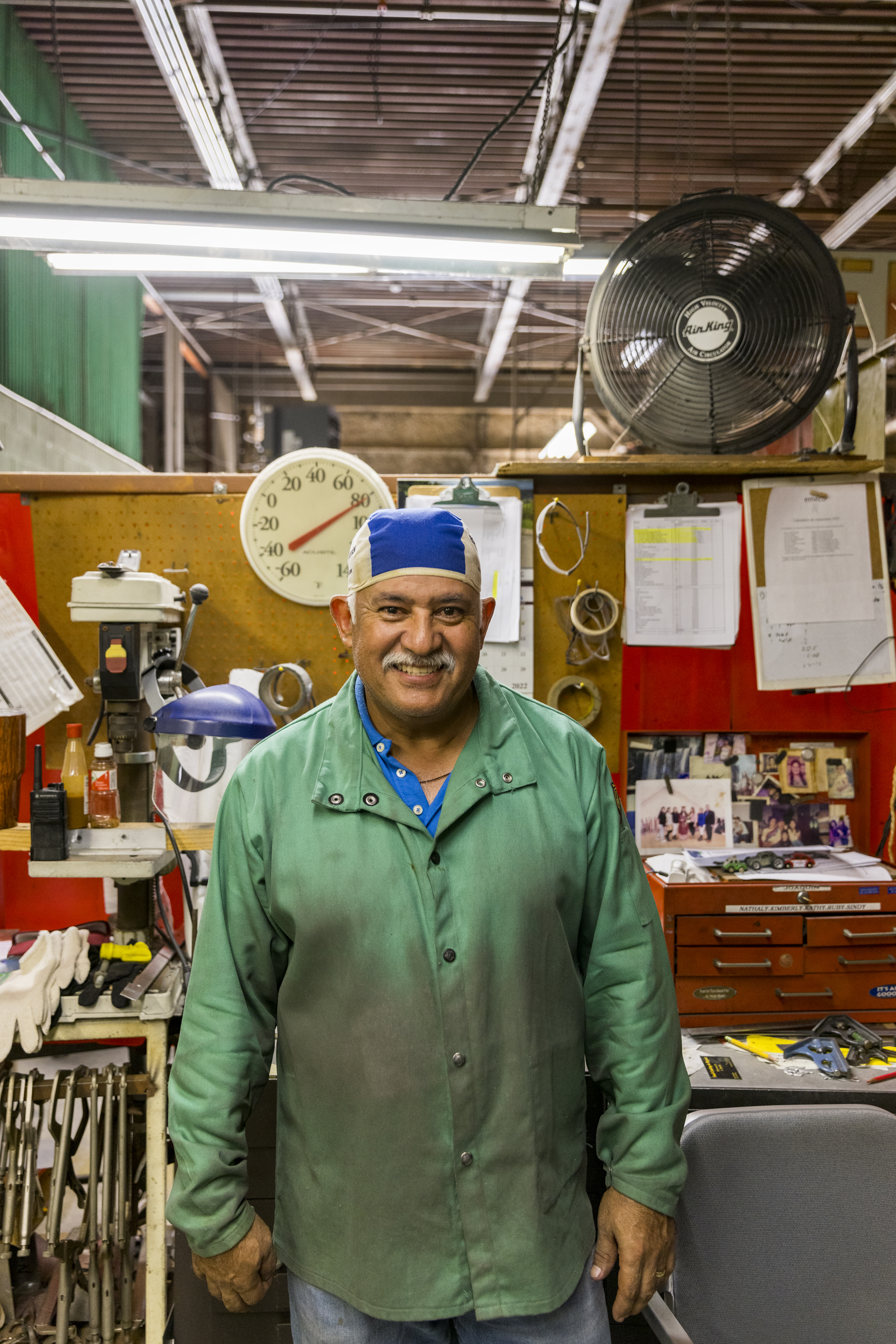 Welder at Emeco Chair