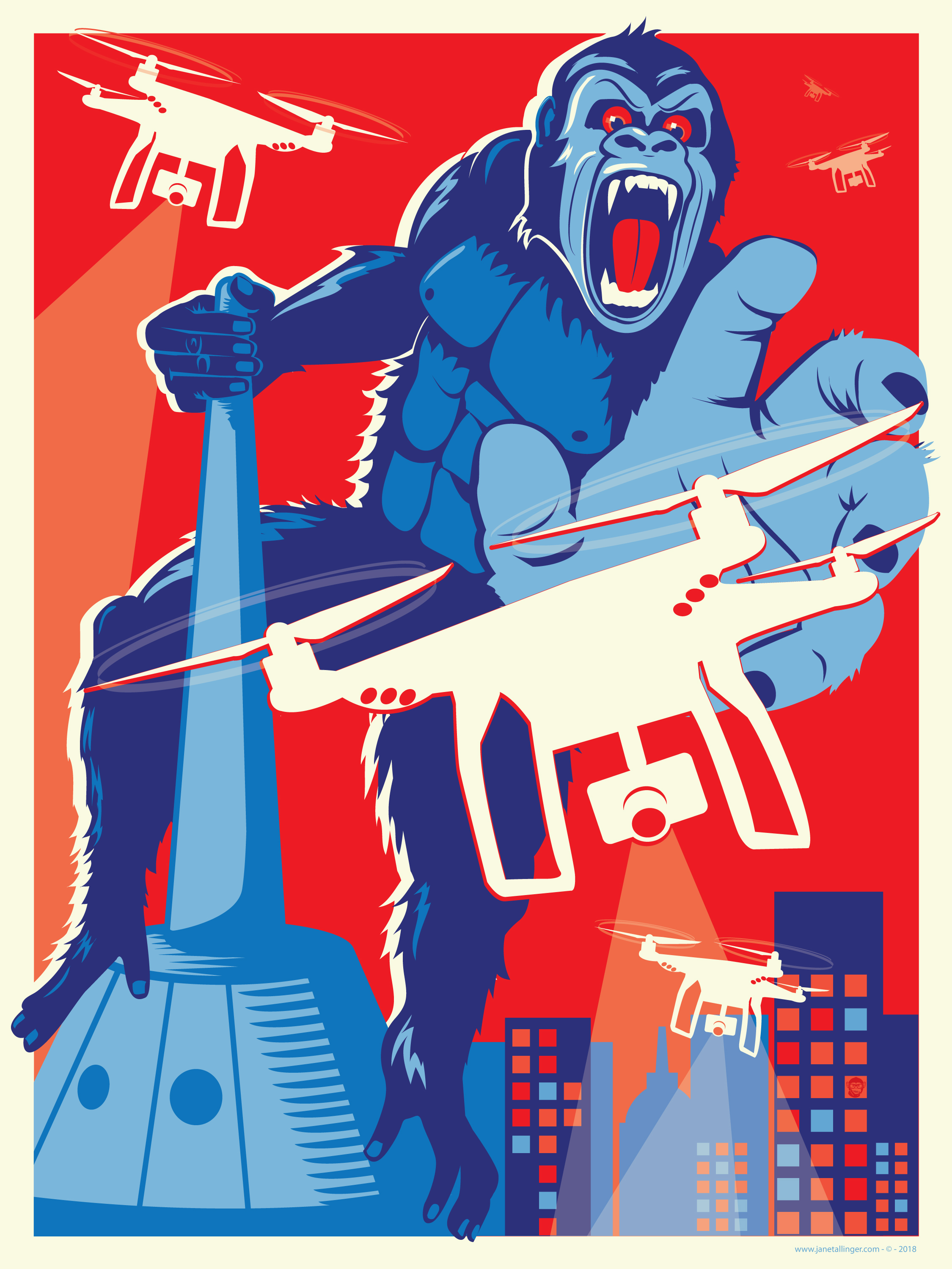 King Kong vs Drones