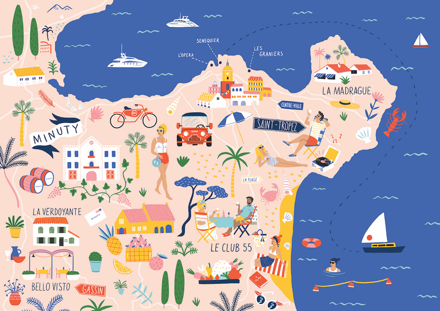 Map of Saint Tropez
