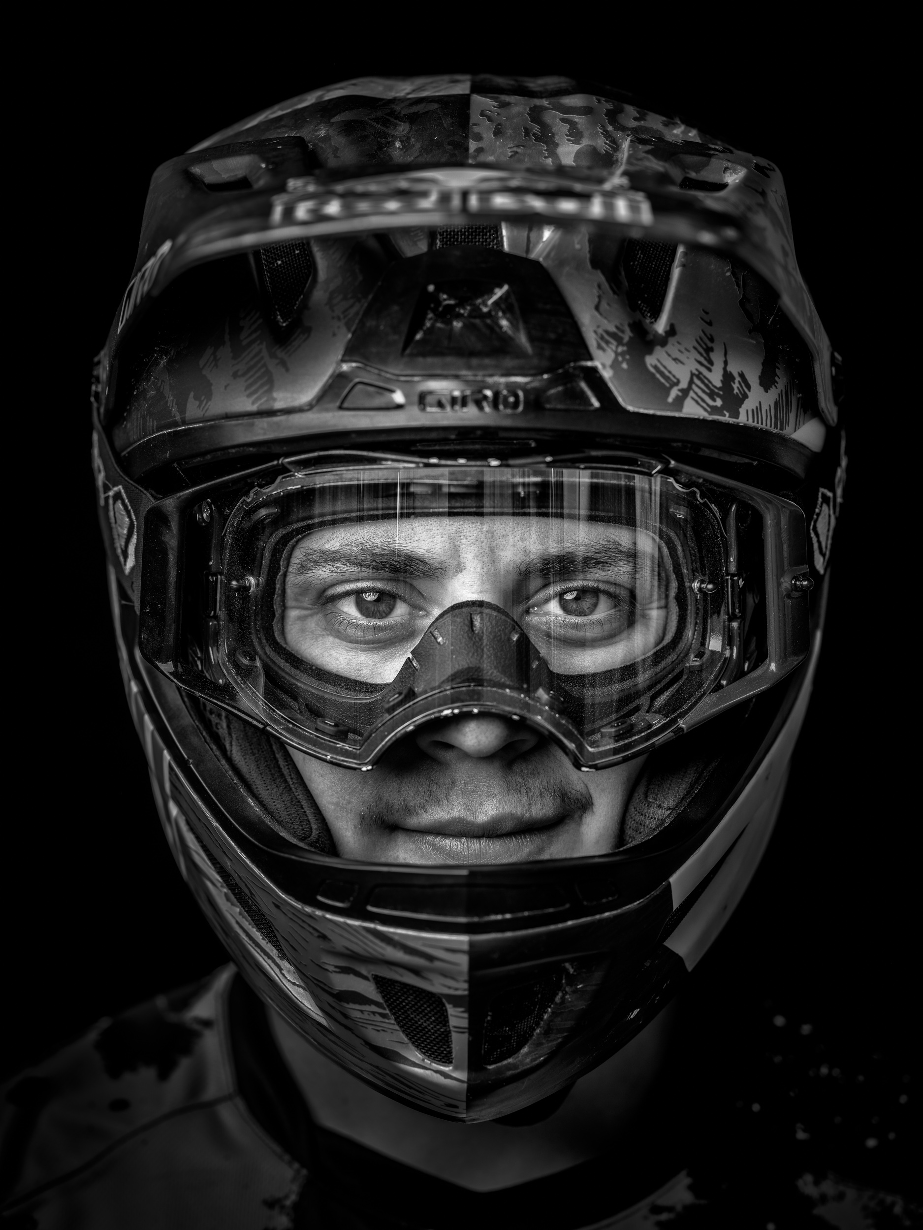 Portrait of world-class downhill mountain biker Carson Storch. 