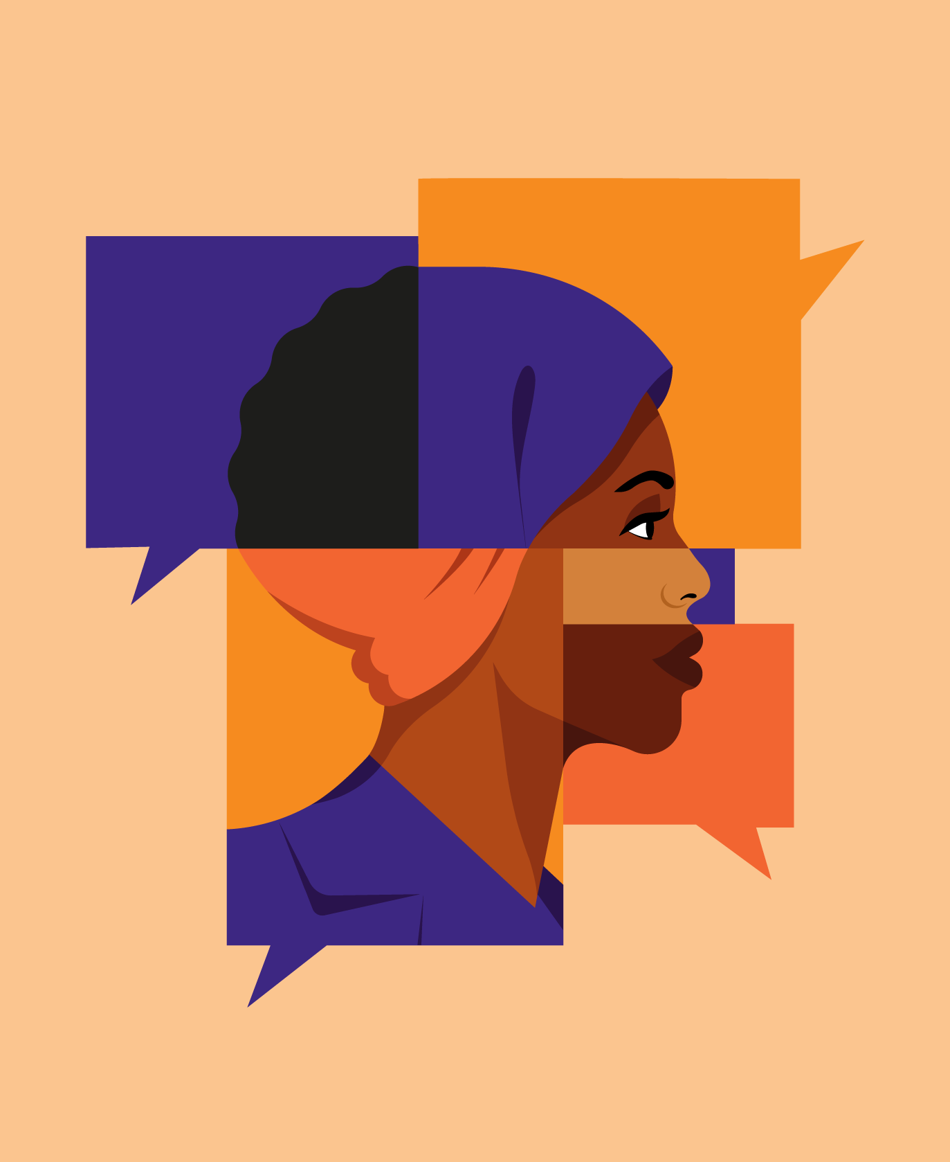 Cover illustration for Midwives magazine showing how the Royal College of Midwives raise their voices and demand equality for maternity workers.