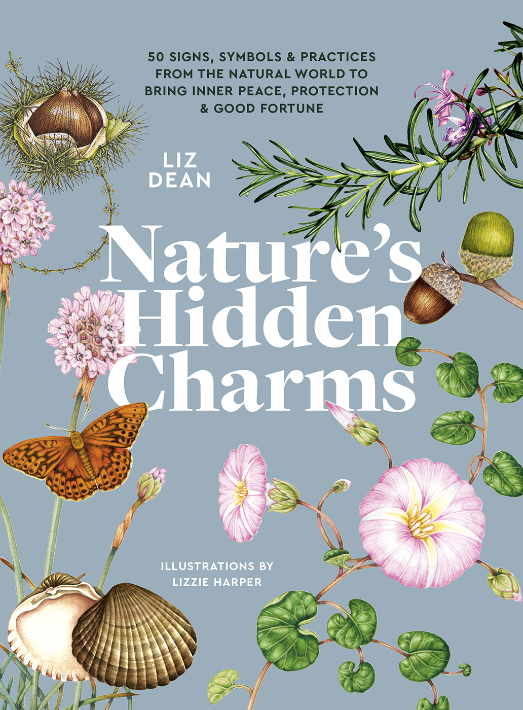 Illustrations of plants and animals for the cover and internal text of this book extolling the beauties and mindfulness of the natural world.